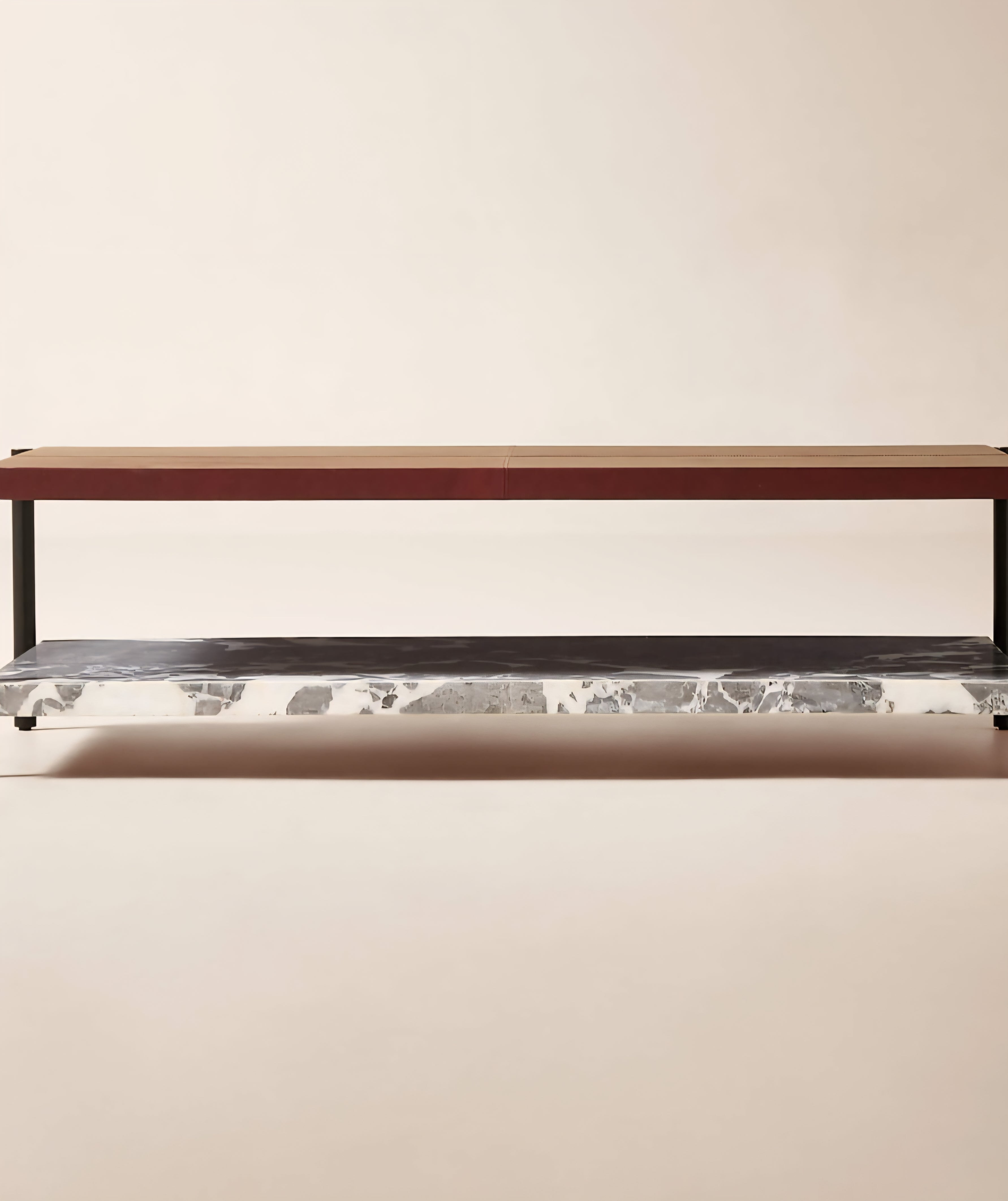 THE ONE × Verum — Interchangeable Leather + Marble Coffee Table
