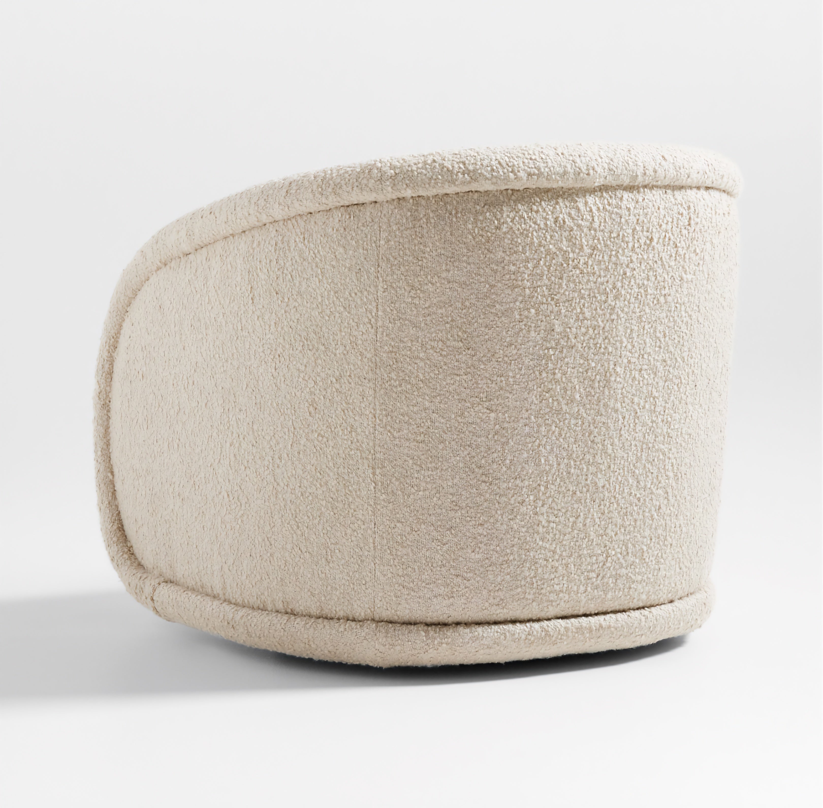 THE ONE × Medoc — Light Beige Textured Boucle Swivel Chair