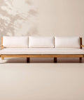 THE ONE × Oakley — Teak Outdoor Sofa with Ivory Sunbrella® Cushions (100")