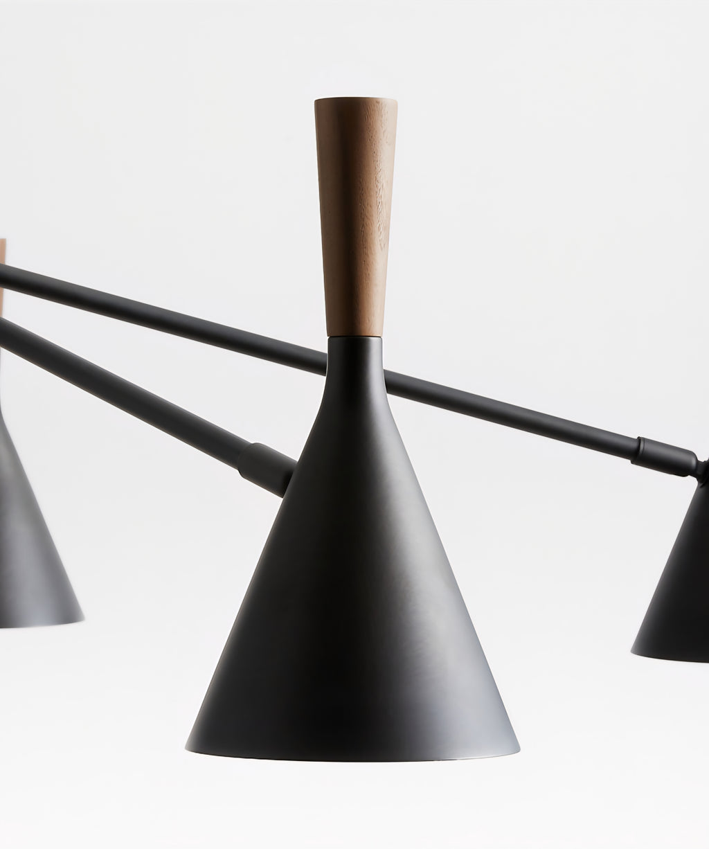 THE ONE × Weston — Black Mid‑Century Modern Chandelier (45")