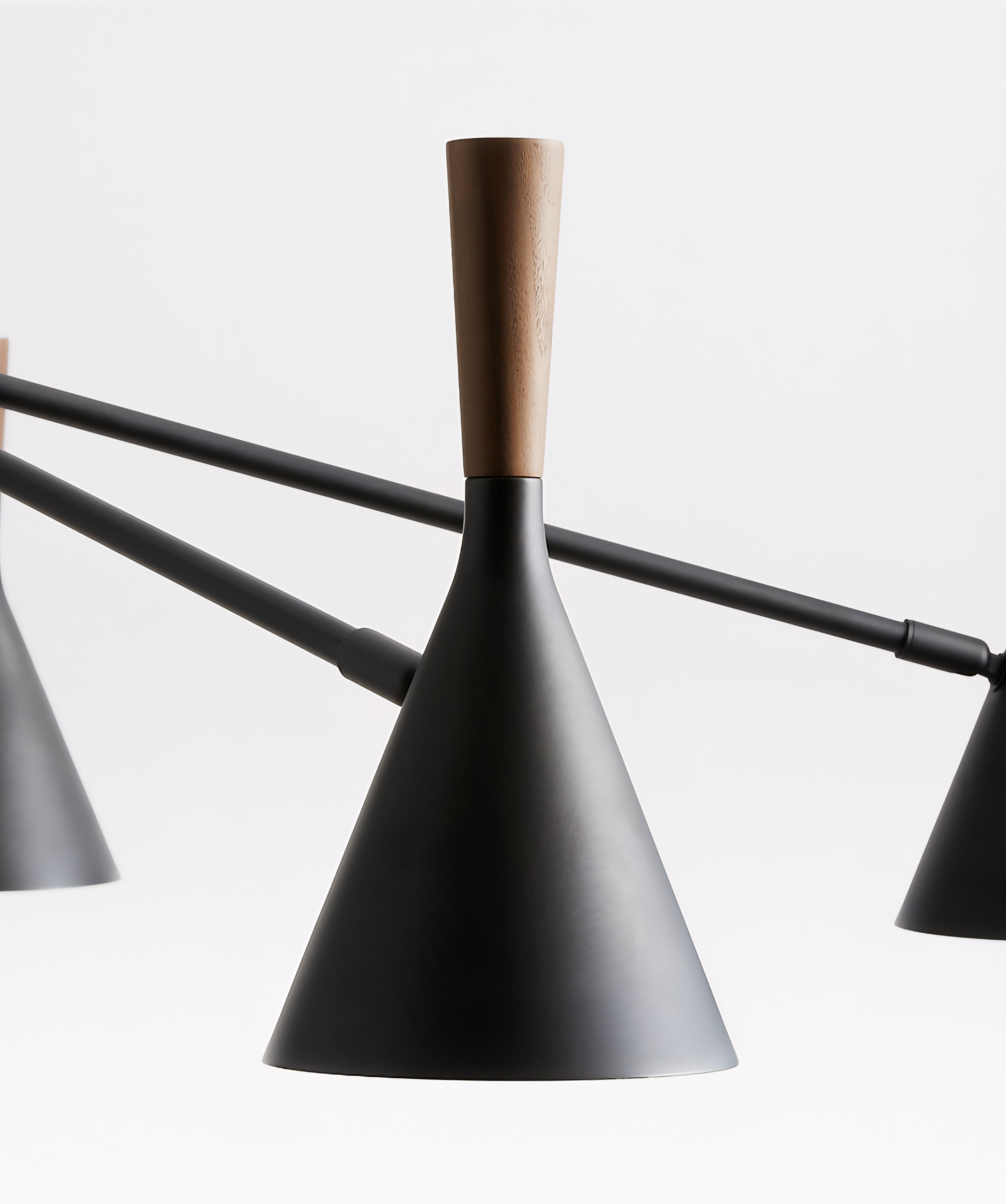THE ONE × Weston — Black Mid‑Century Modern Chandelier (45")