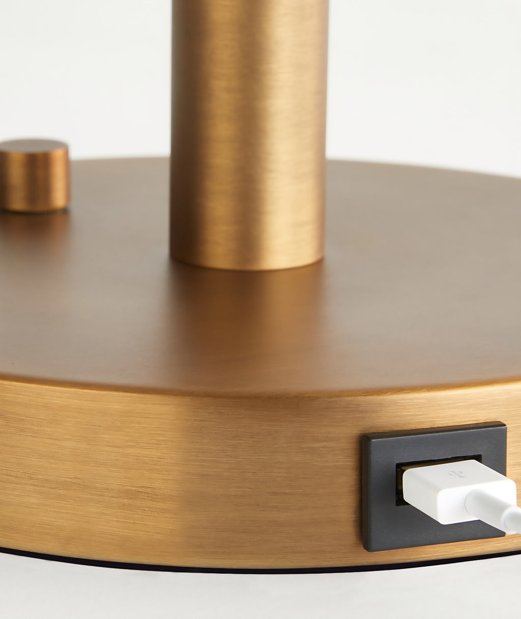 THE ONE × Zain — Brass Table Lamp with USB Port