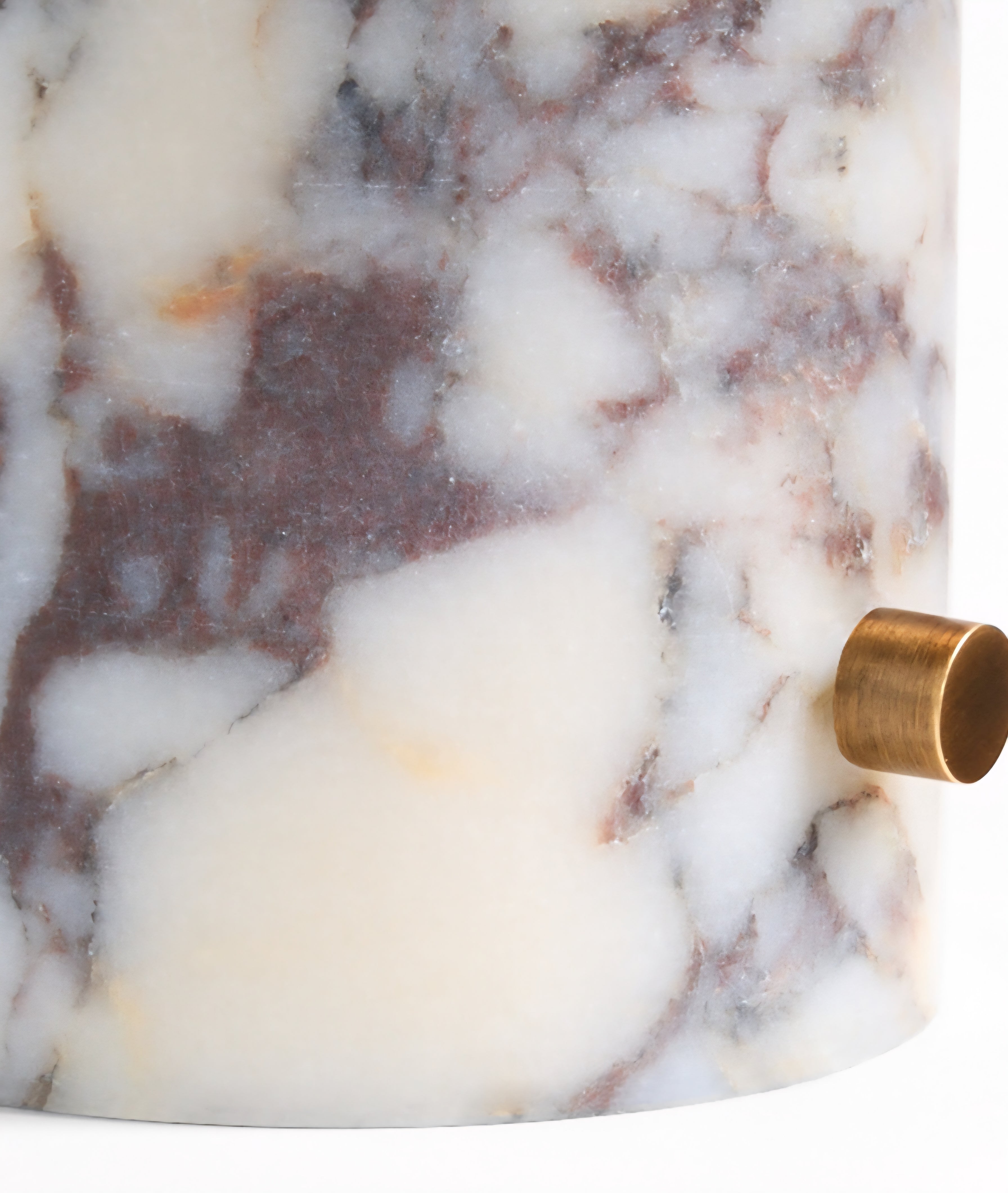 THE ONE × Seine — Calacatta Marble Mini Lamp with Rattan Shade