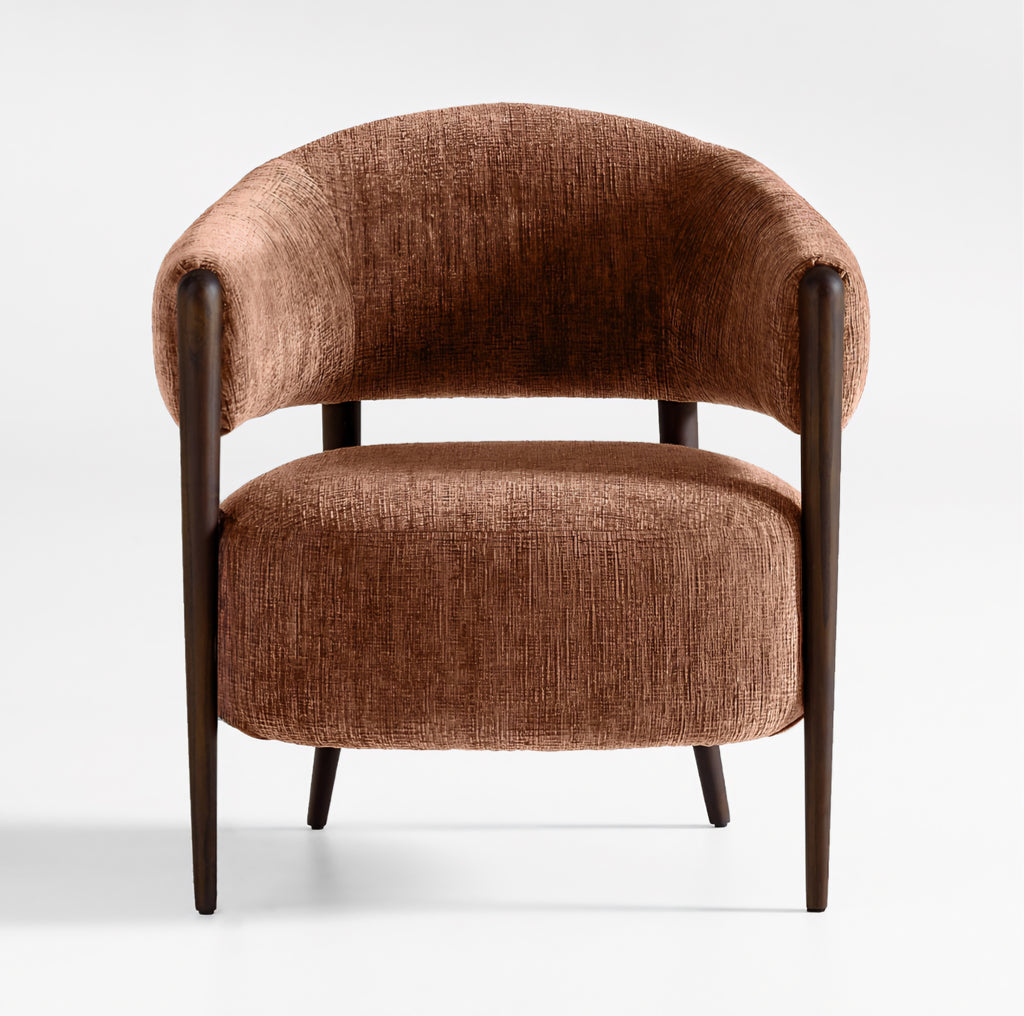 THE ONE × Santi — Wood Accent Chair with Ottoman