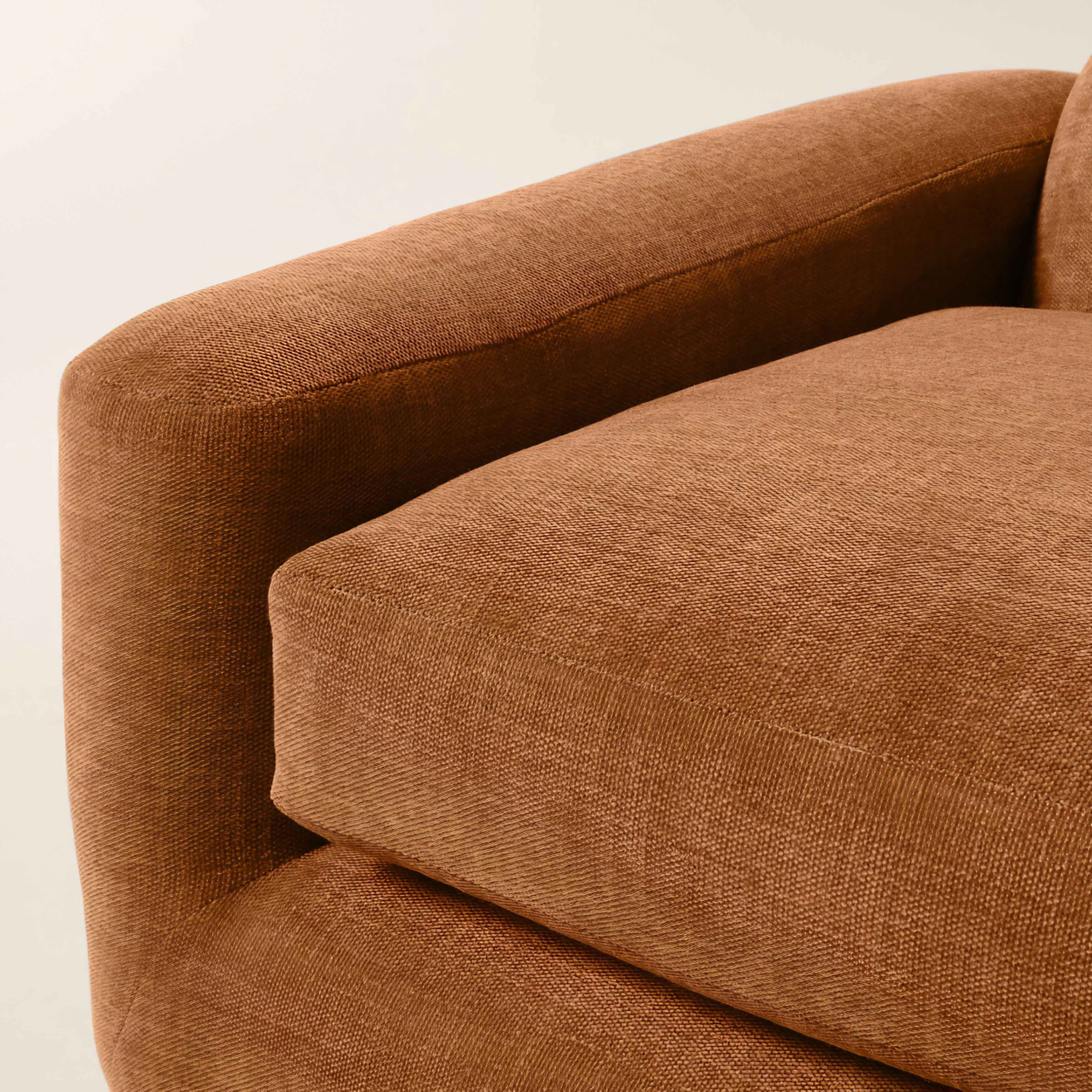THE ONE × Aldine — Spice Brown Performance Chenille Accent Chair