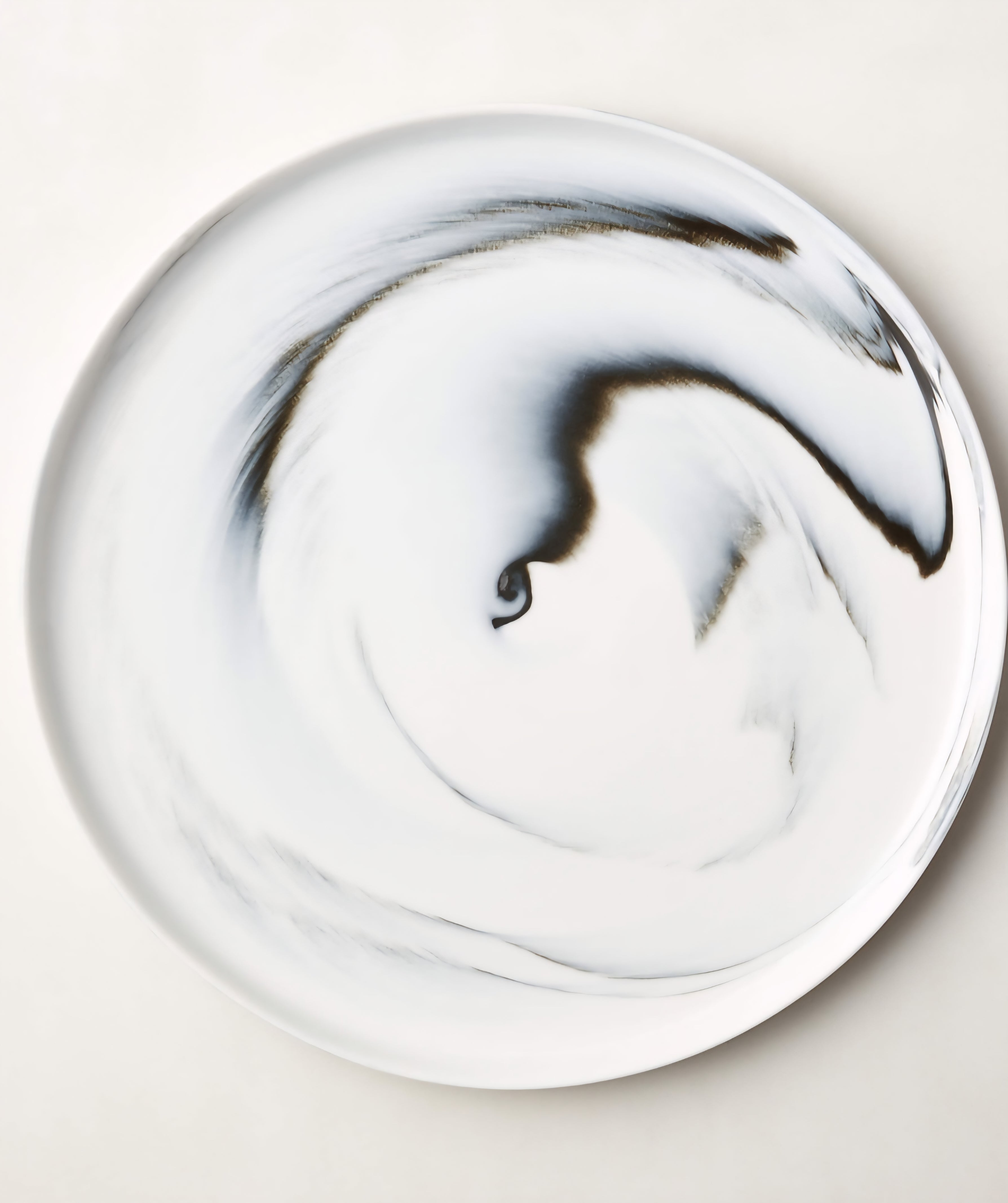 THE ONE × Swirl — 3-Piece Black and White Dinnerware Set