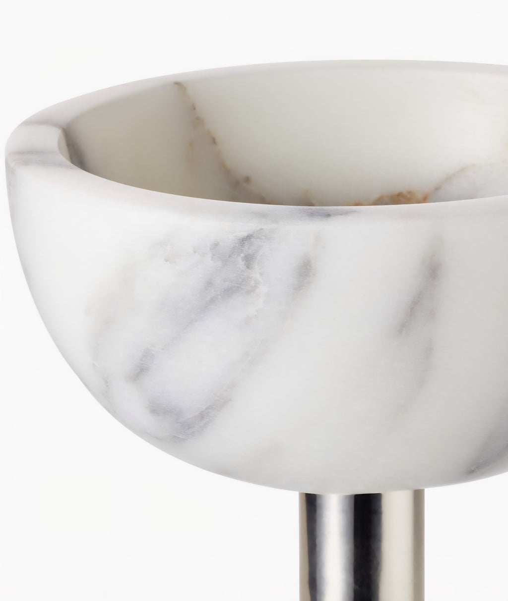THE ONE × Fisher — White Marble Tiered Serving Stand
