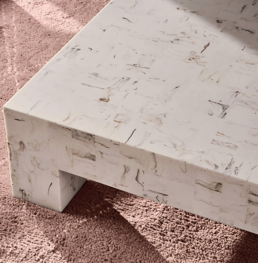 THE ONE × Scatola — Brown Burl Wood Coffee Table