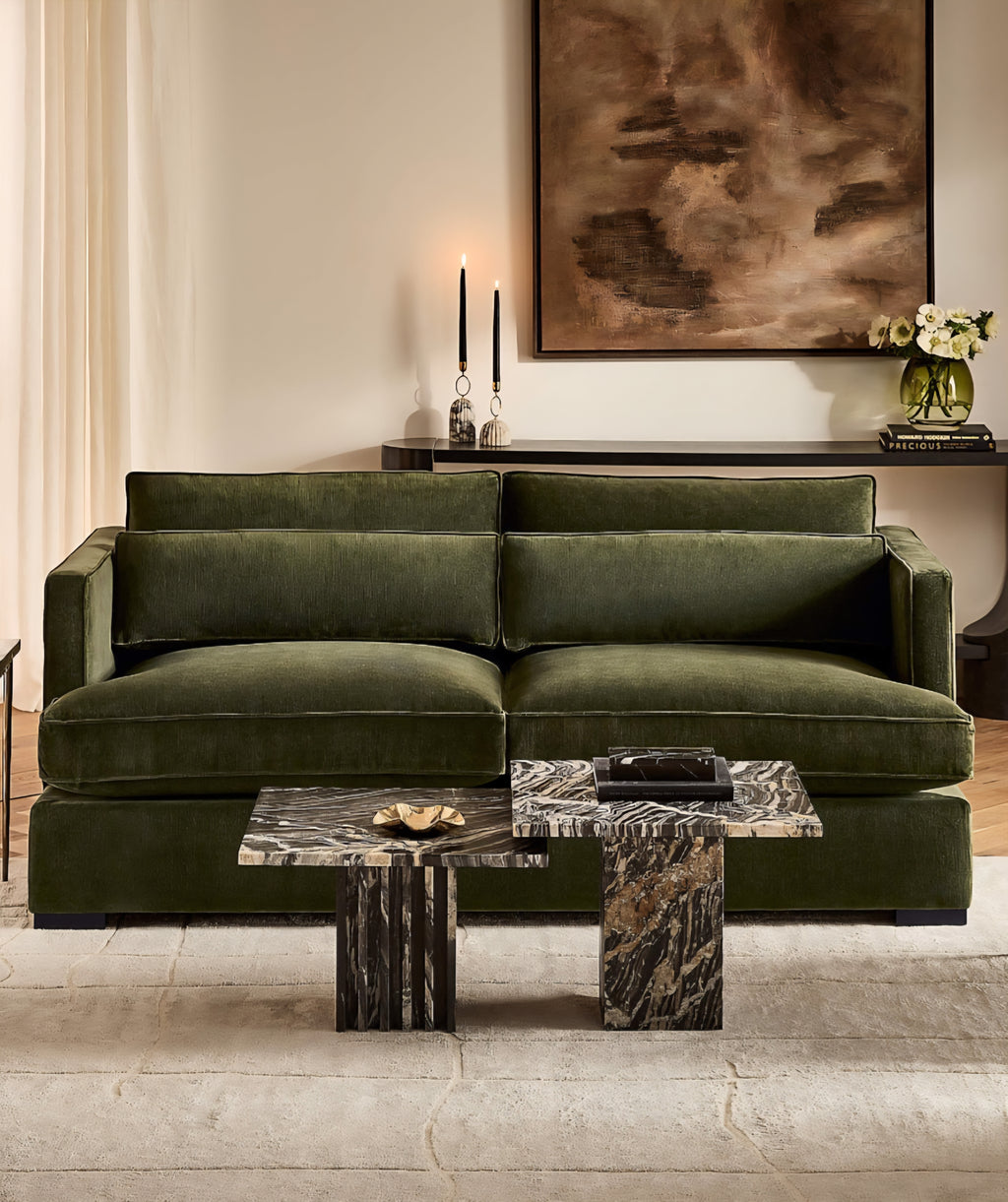 THE ONE × Eastman — White Performance Fabric Sofa