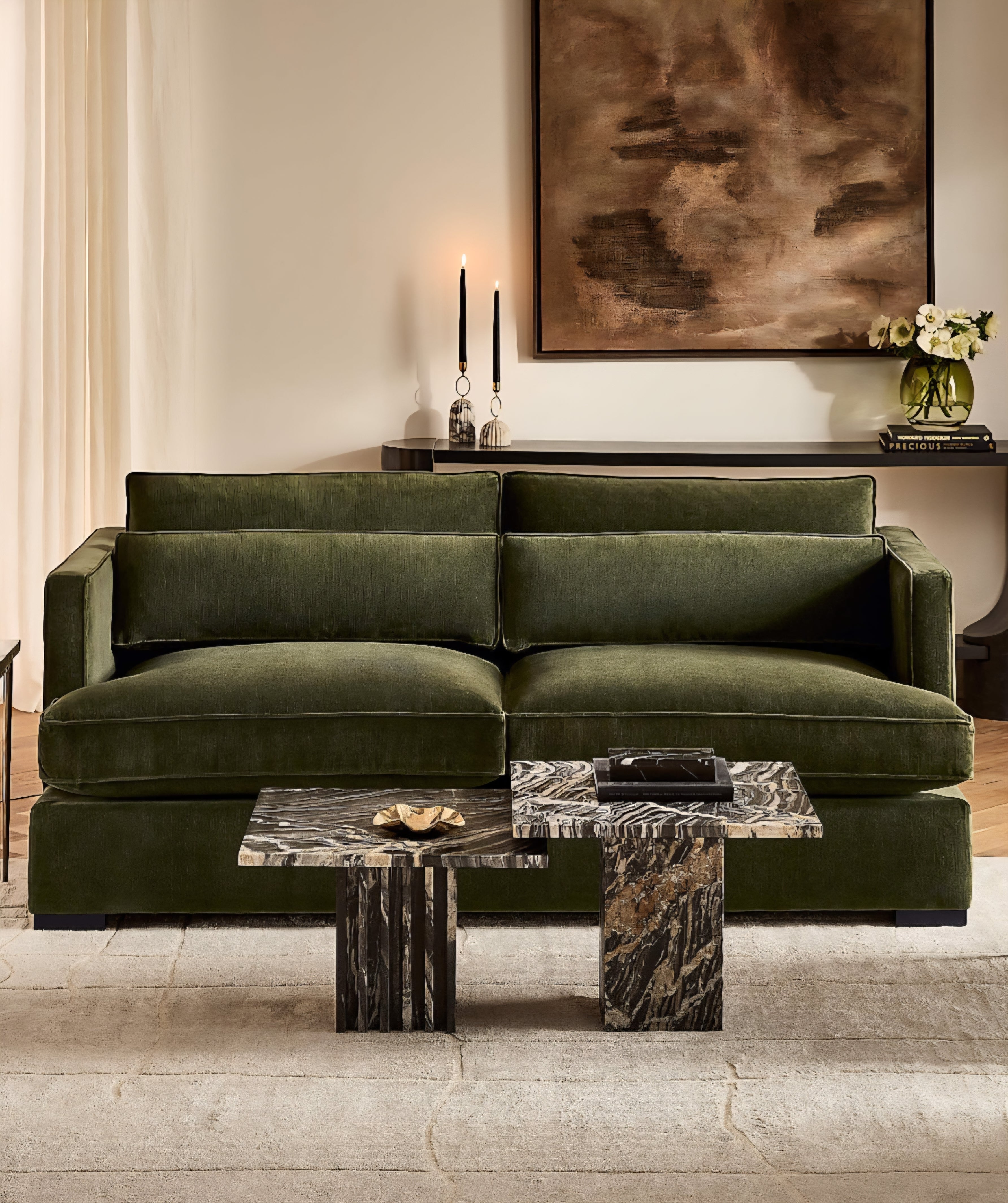 THE ONE × Eastman — White Performance Fabric Sofa