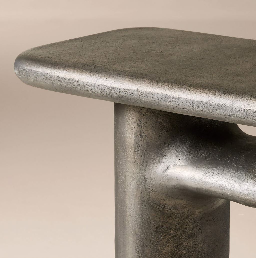 THE ONE × Hollis — Charcoal Grey Cast Aluminum Console Table