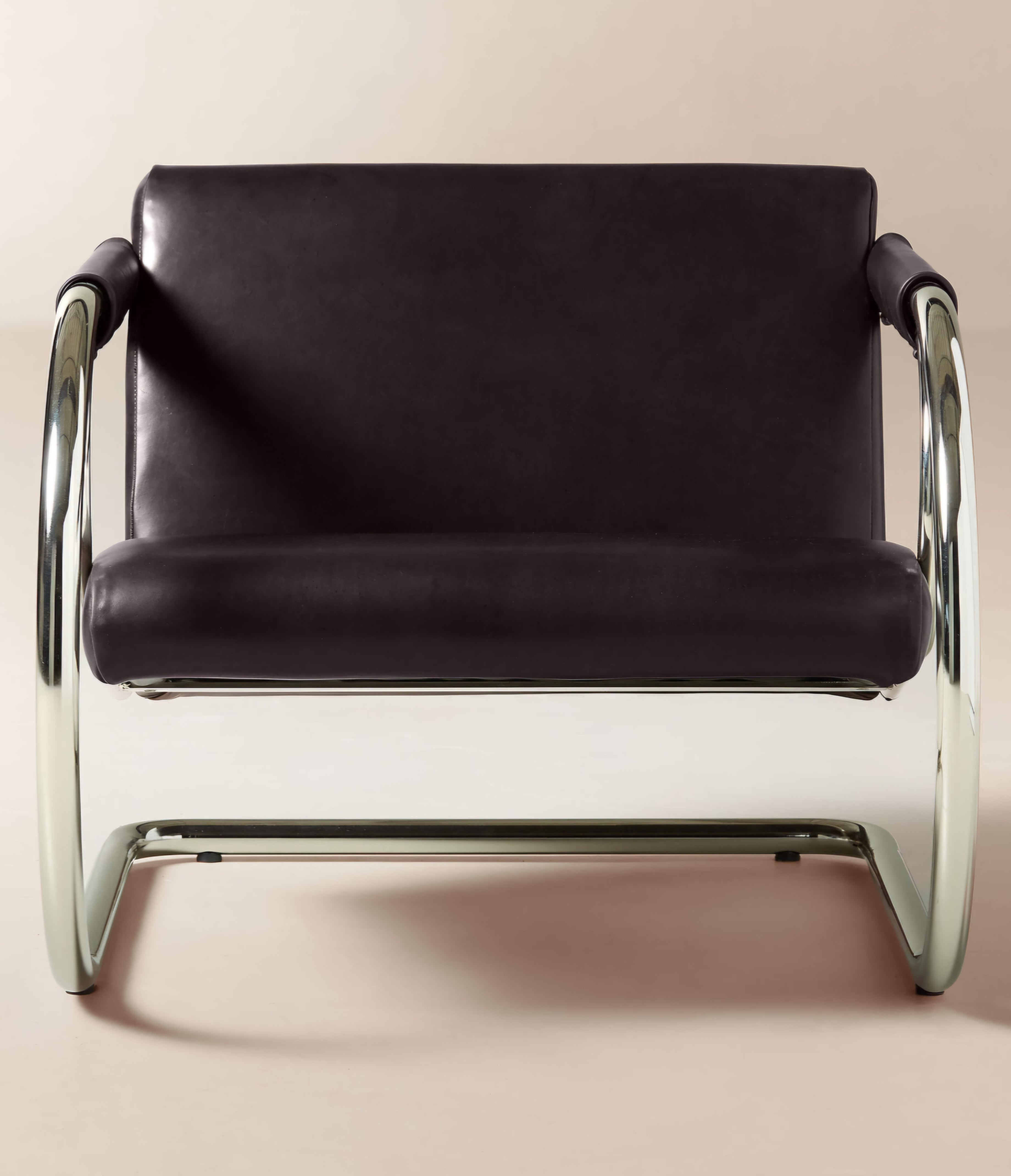 THE ONE × Loop — Chocolate Leather Accent Chair