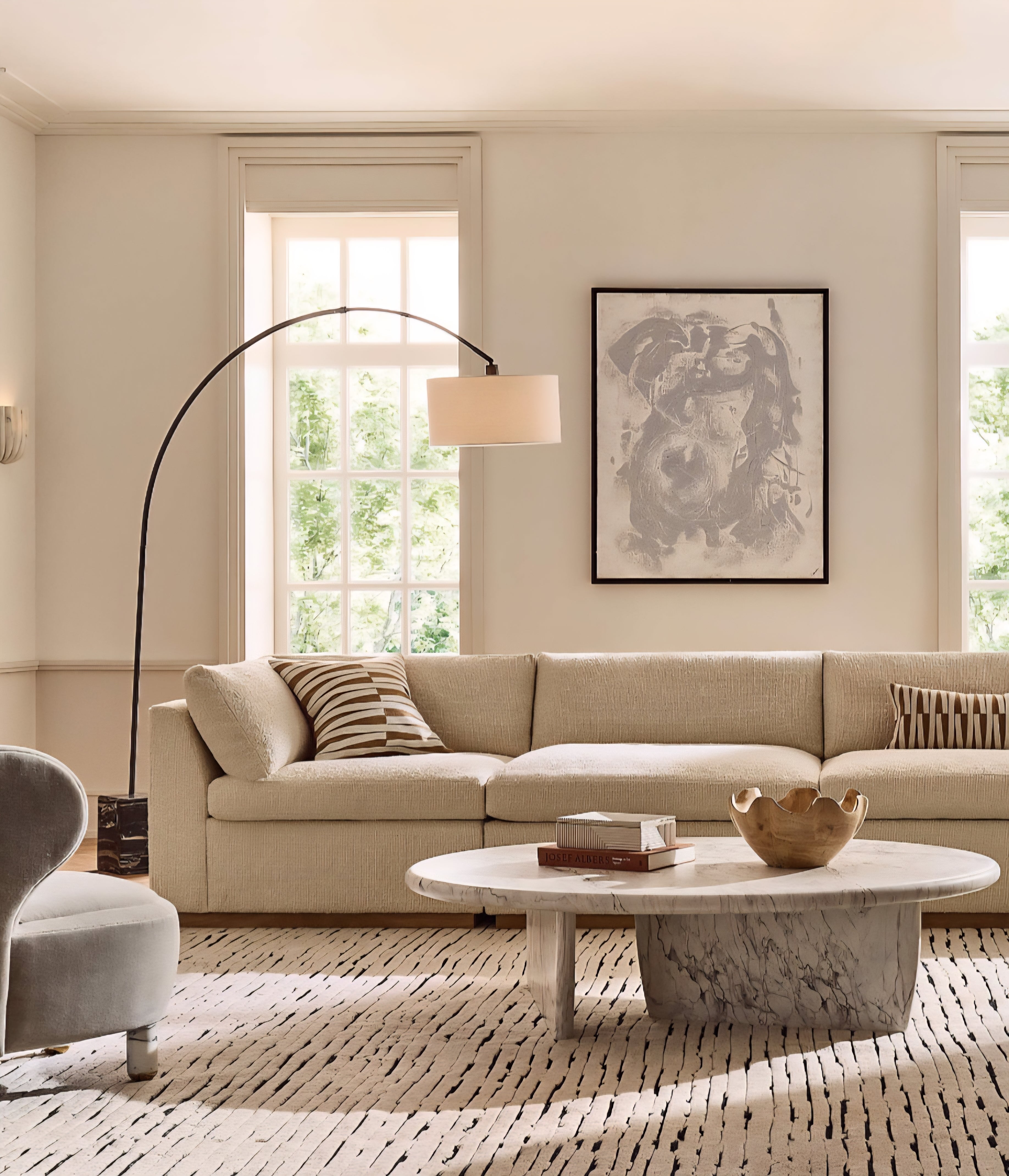 THE ONE × Stormo — Ivory Boucle Sectional Sofa