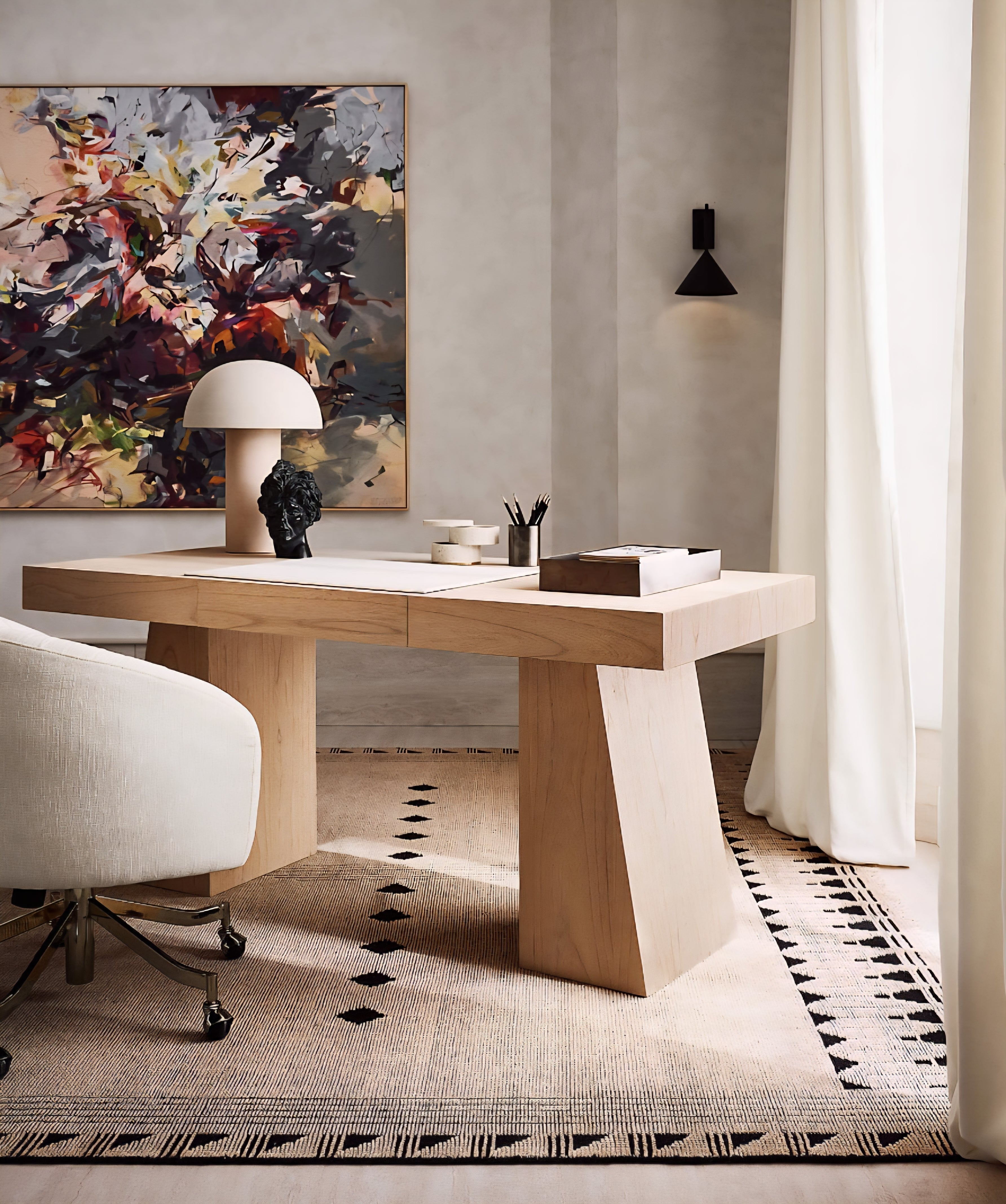 THE ONE × Ridge — Bleached Wood Desk with Drawer