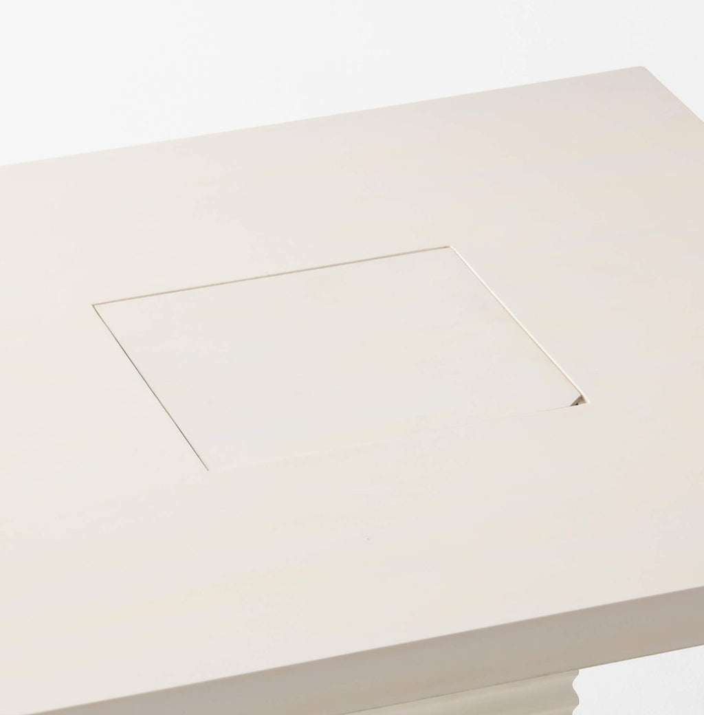 THE ONE × Check — White Swirled Resin Game Table