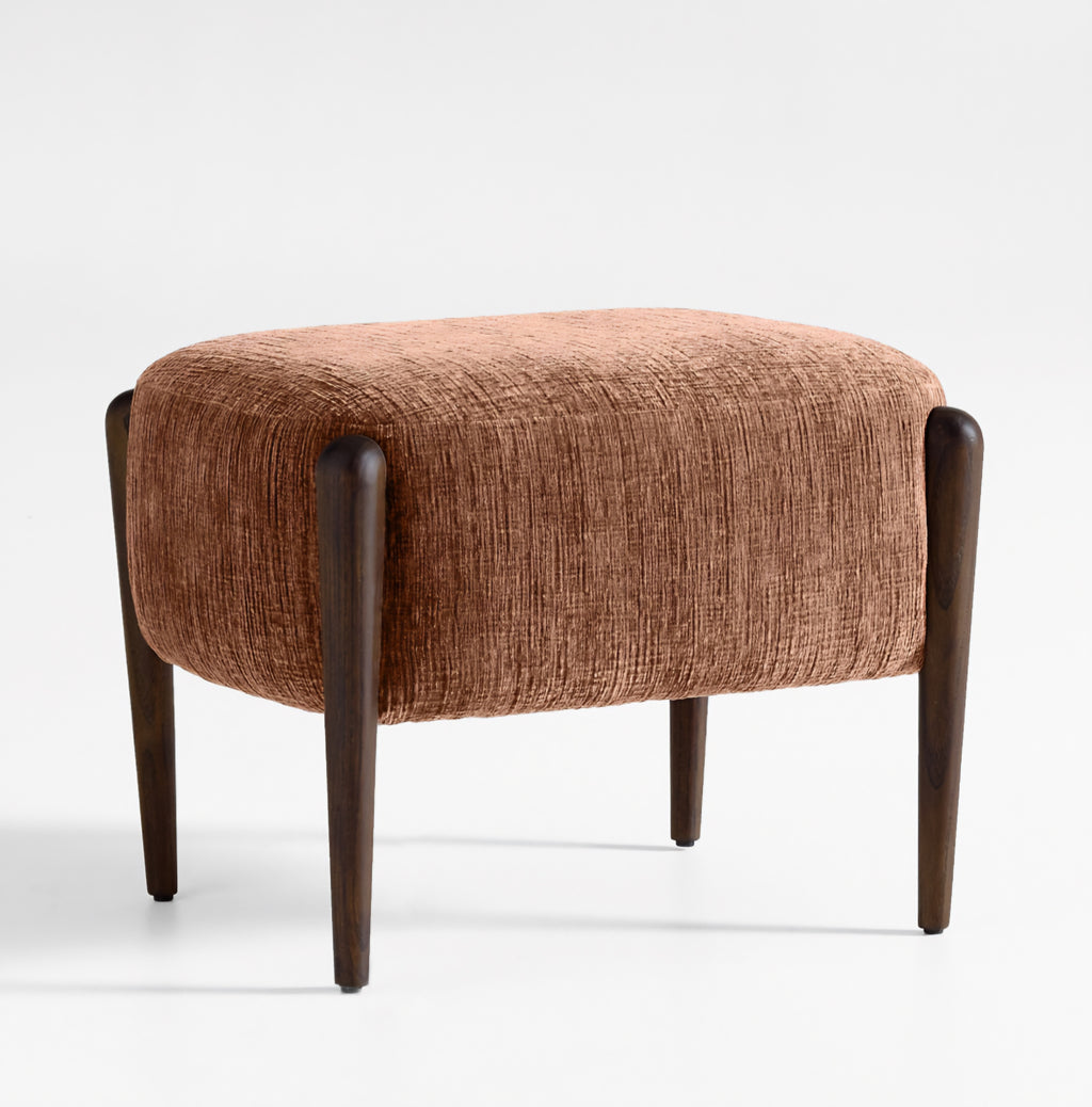 THE ONE × Santi — Wood Accent Chair with Ottoman