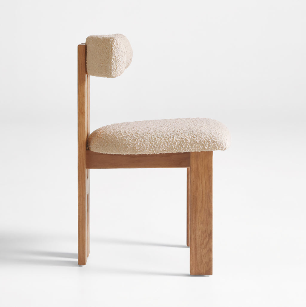 THE ONE × Ceremonie — Chaise de salle à manger en bouclé