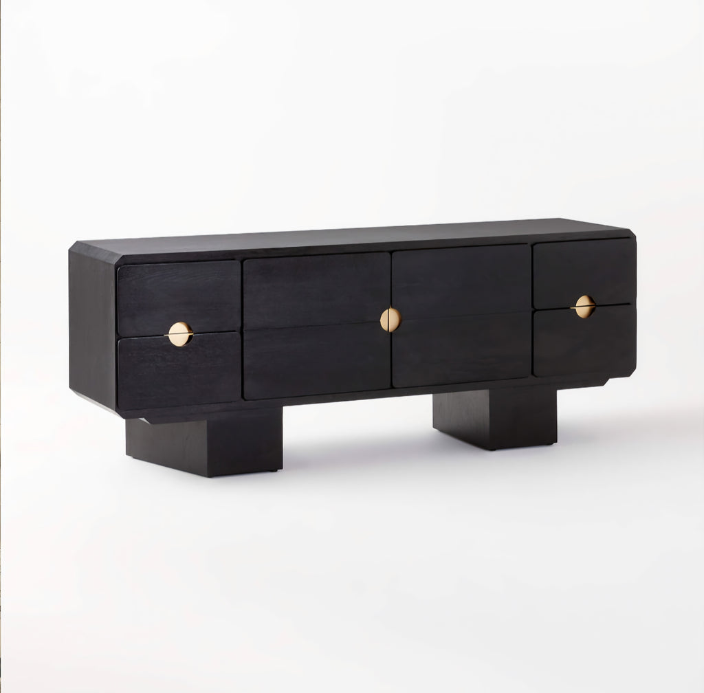 THE ONE × Bishop — Black Ebonized Oak Wood Credenza