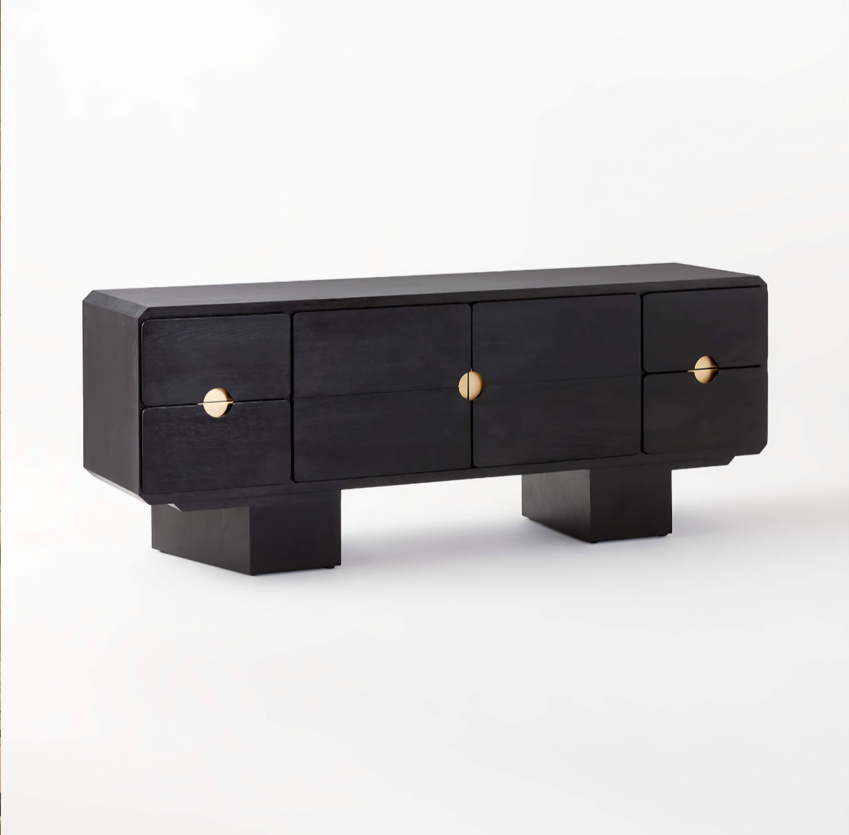 THE ONE × Bishop — Black Ebonized Oak Wood Credenza