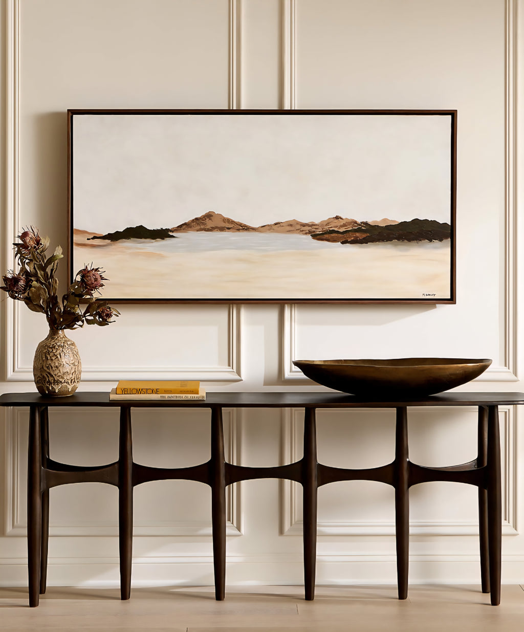 THE ONE × Bixby — White Cast Aluminum Console Table