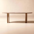 THE ONE × Vendome — Oval Whitewash Oak Dining Table
