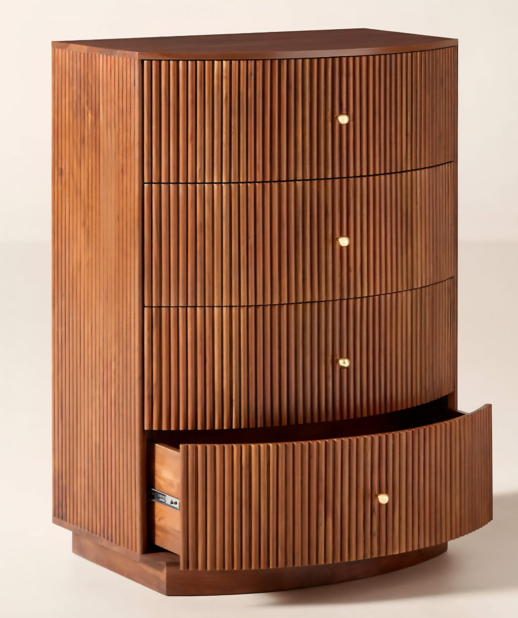 THE ONE × Cameo — Fluted Wood Tall Dresser