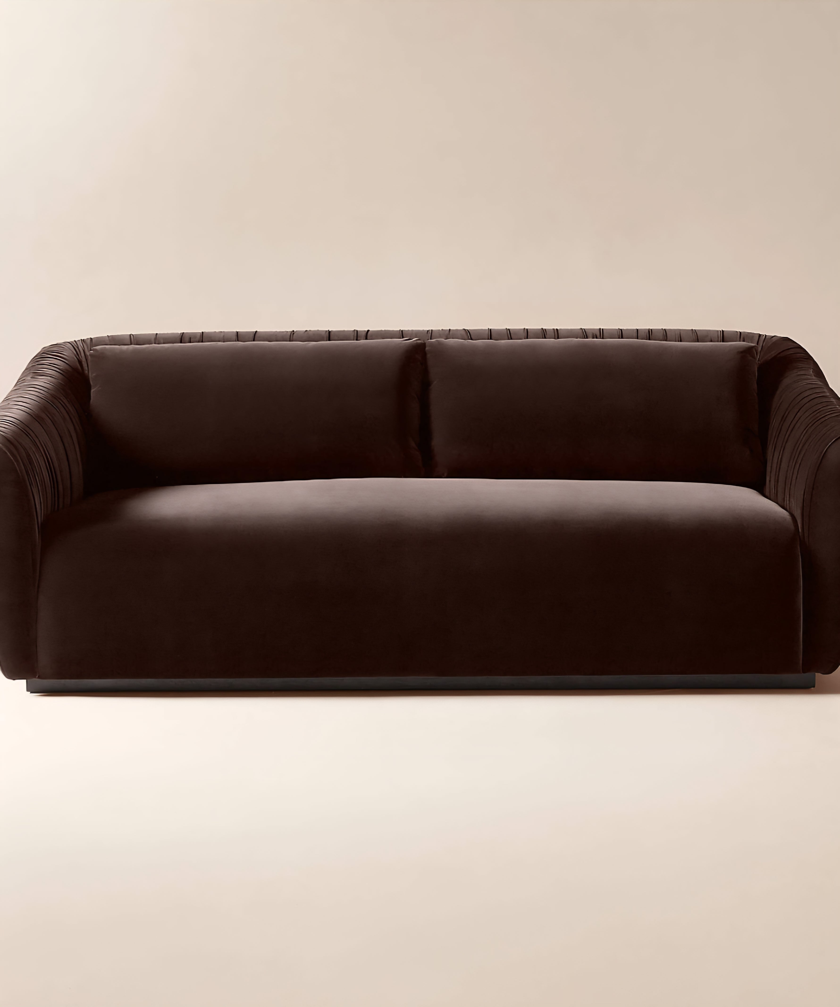 THE ONE × Ruched Velvet Sofa