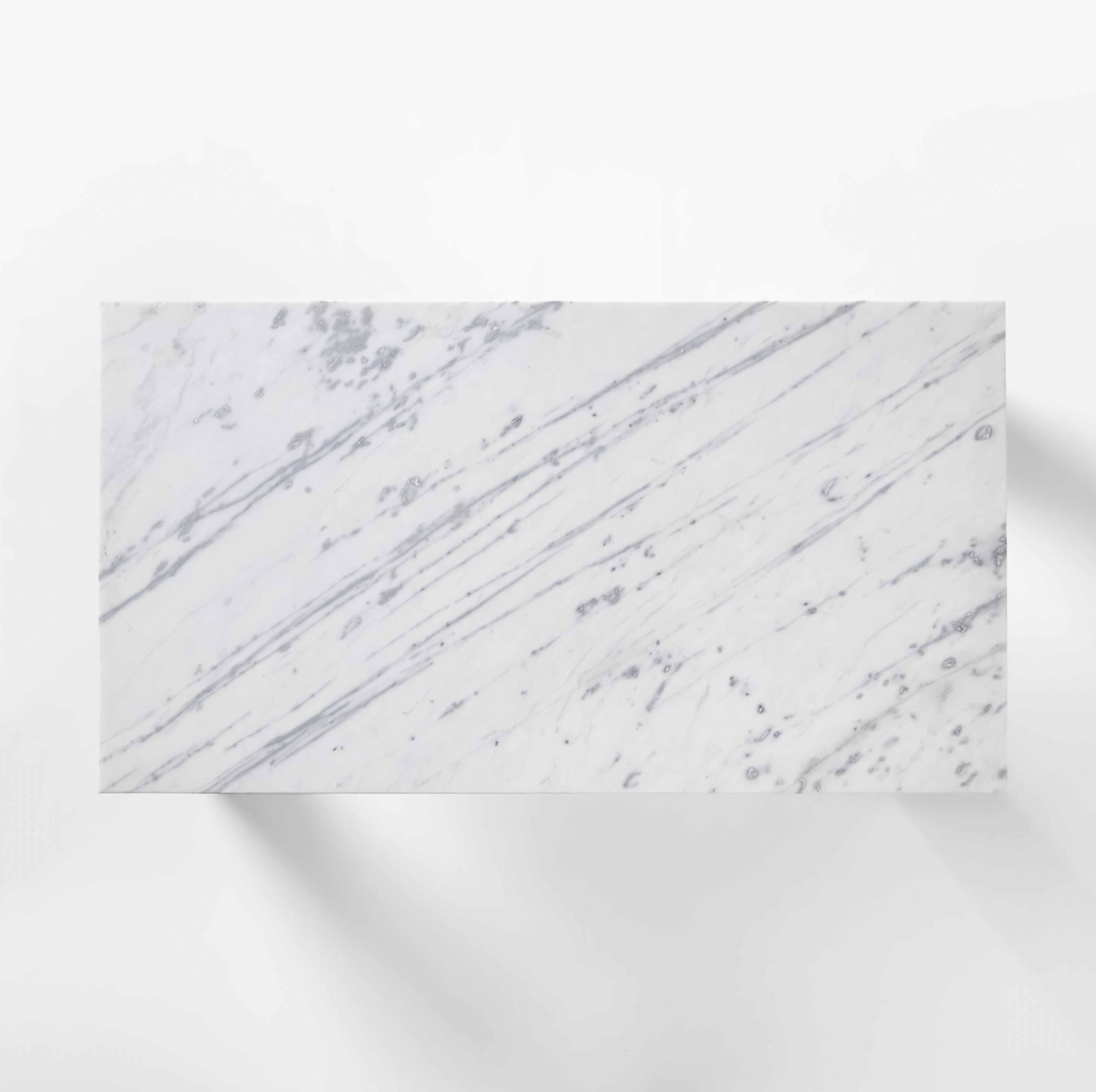 THE ONE × Sydney — Rectangular Carrara Marble Dining Table with Black Steel Legs