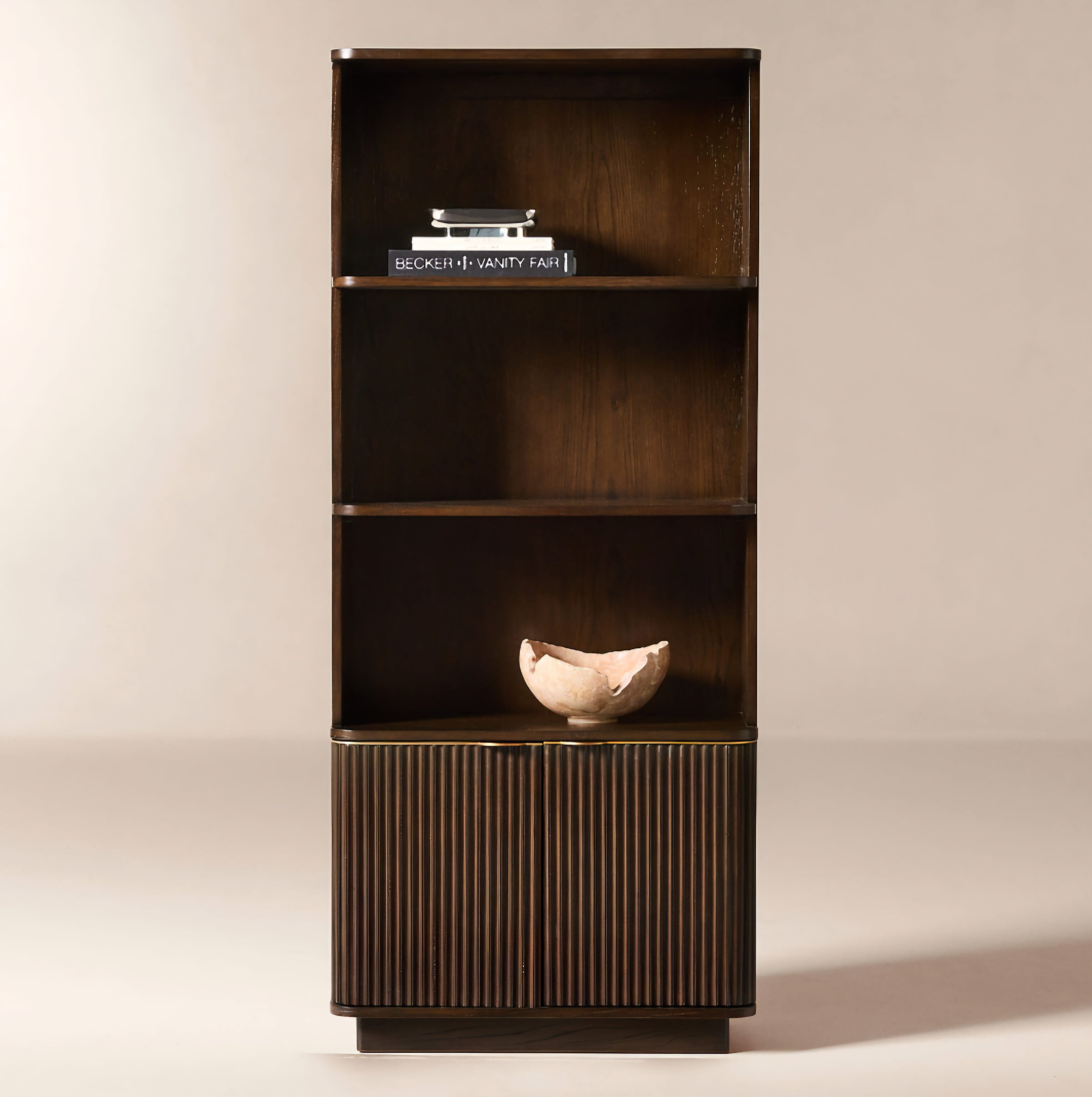 THE ONE × Davison — Fluted Dark Oak Bookcase