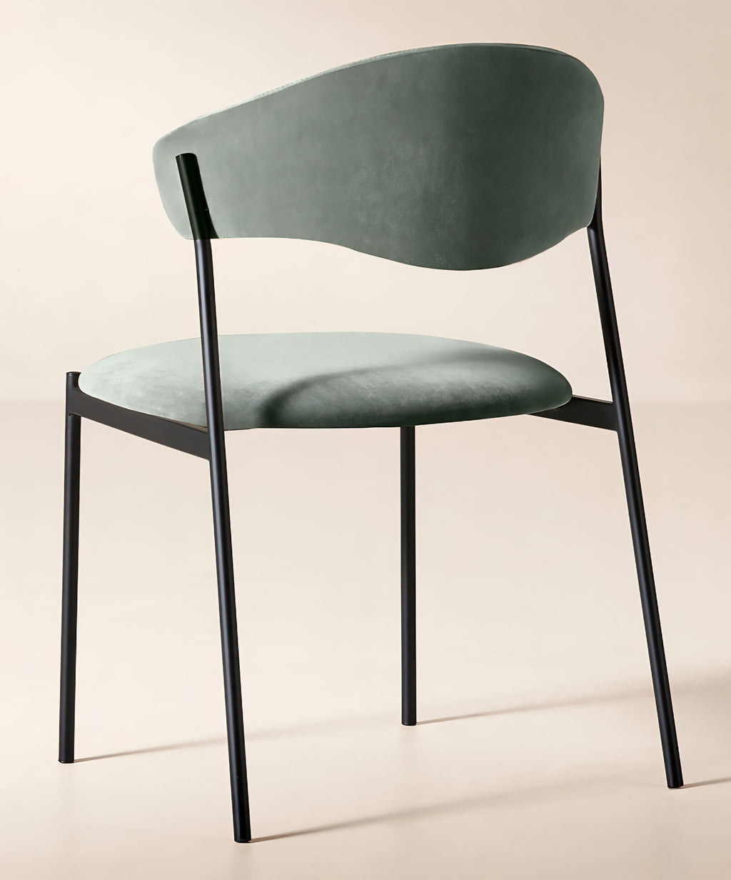 THE ONE × Damato — Mink Velvet Dining Chair