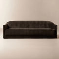THE ONE × Lincoln — Curved Brown Performance Velvet Sofa