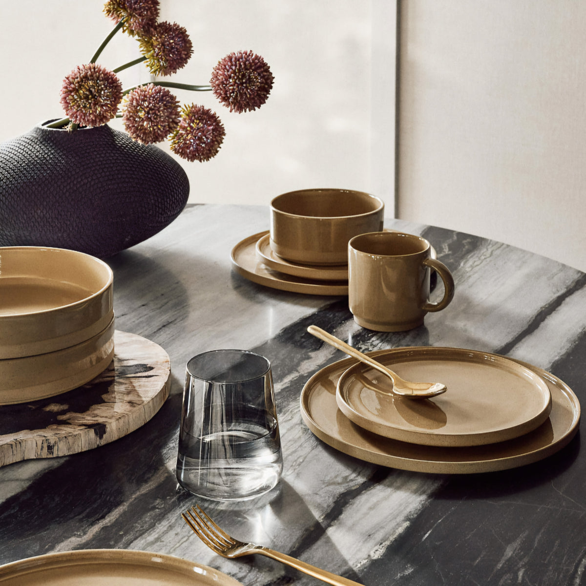 THE ONE × Ring — Petrified Wood Serving Board