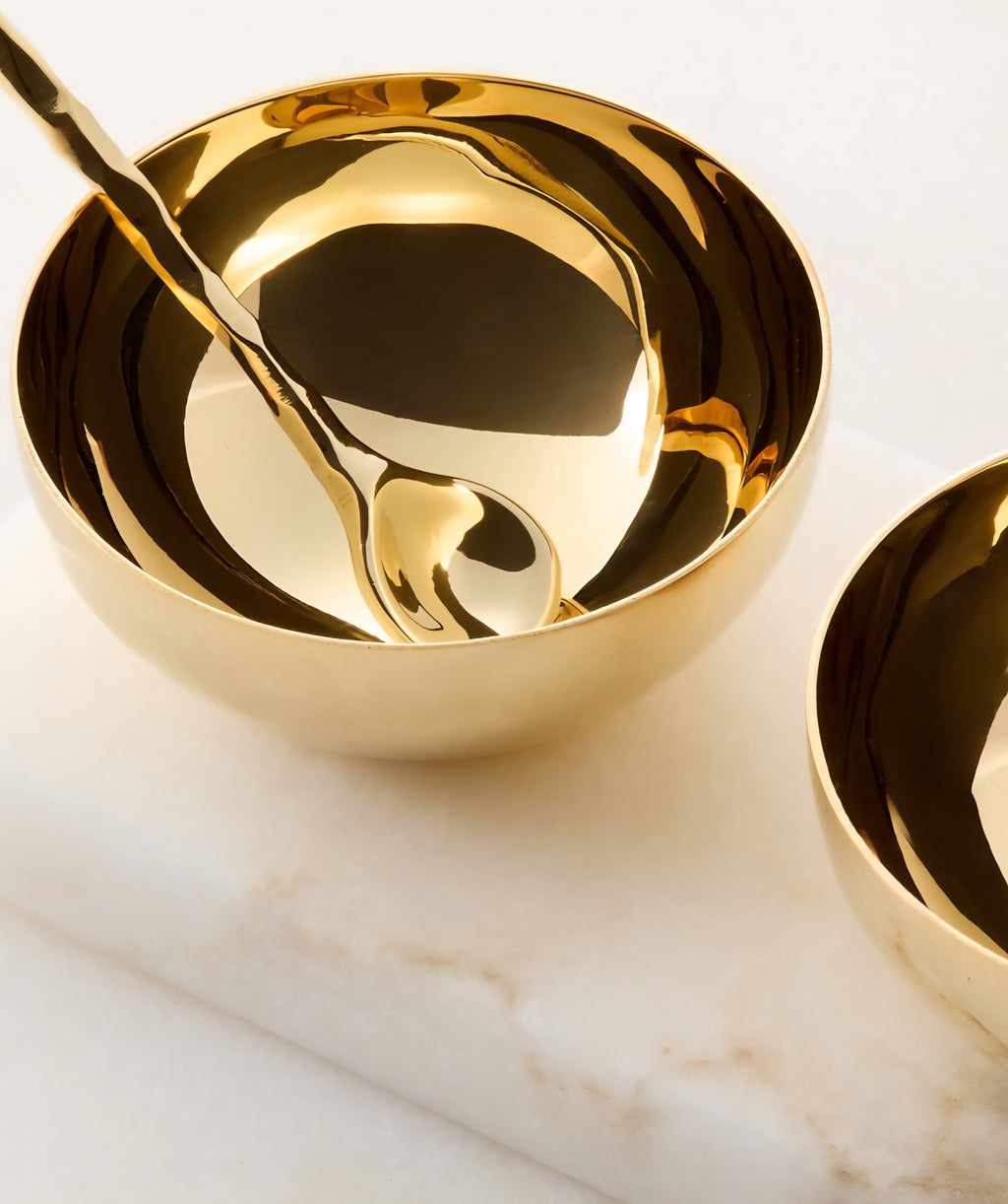 THE ONE × Unlacquered — Mini Pinch Bowl Set with White Alabaster Base