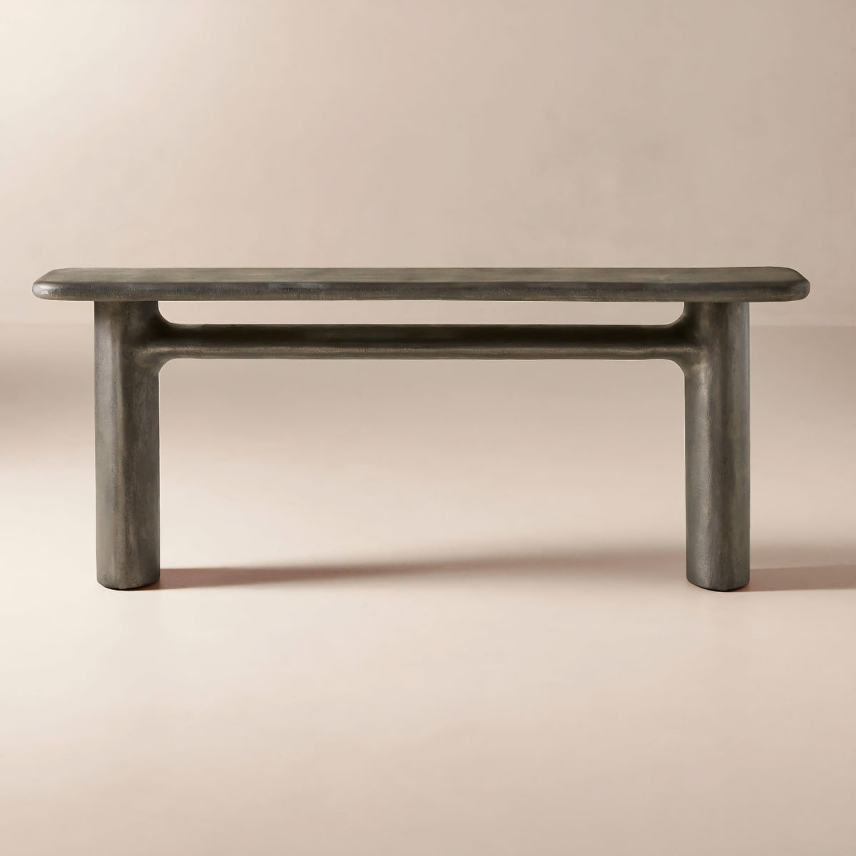 THE ONE × Hollis — Charcoal Grey Cast Aluminum Console Table