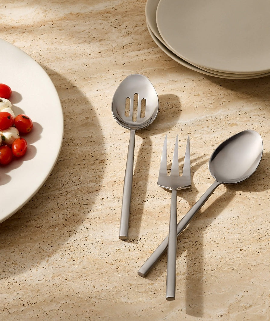 THE ONE × Rush — Brushed Serving Utensil Set (3‑Piece)