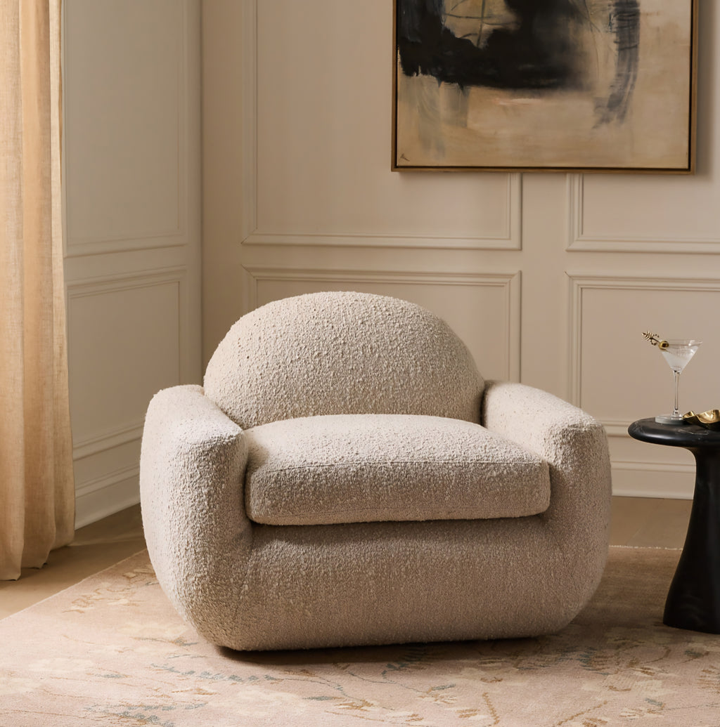 THE ONE × Aldine — Spice Brown Performance Chenille Accent Chair