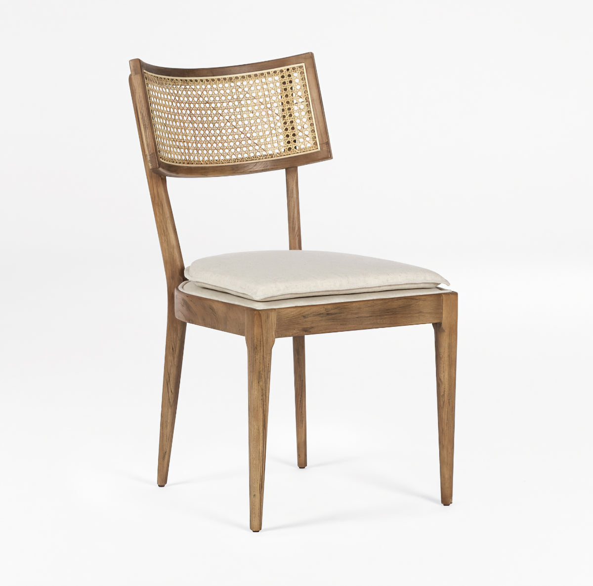 THE ONE × Libby — Light Brown Wood + Natural Cane Dining Chair