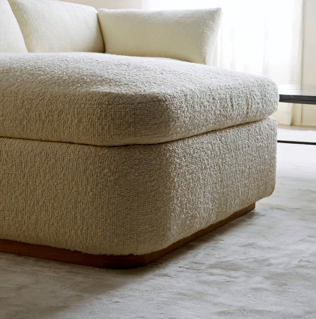 THE ONE × Stormo — Ivory Boucle Sectional Sofa