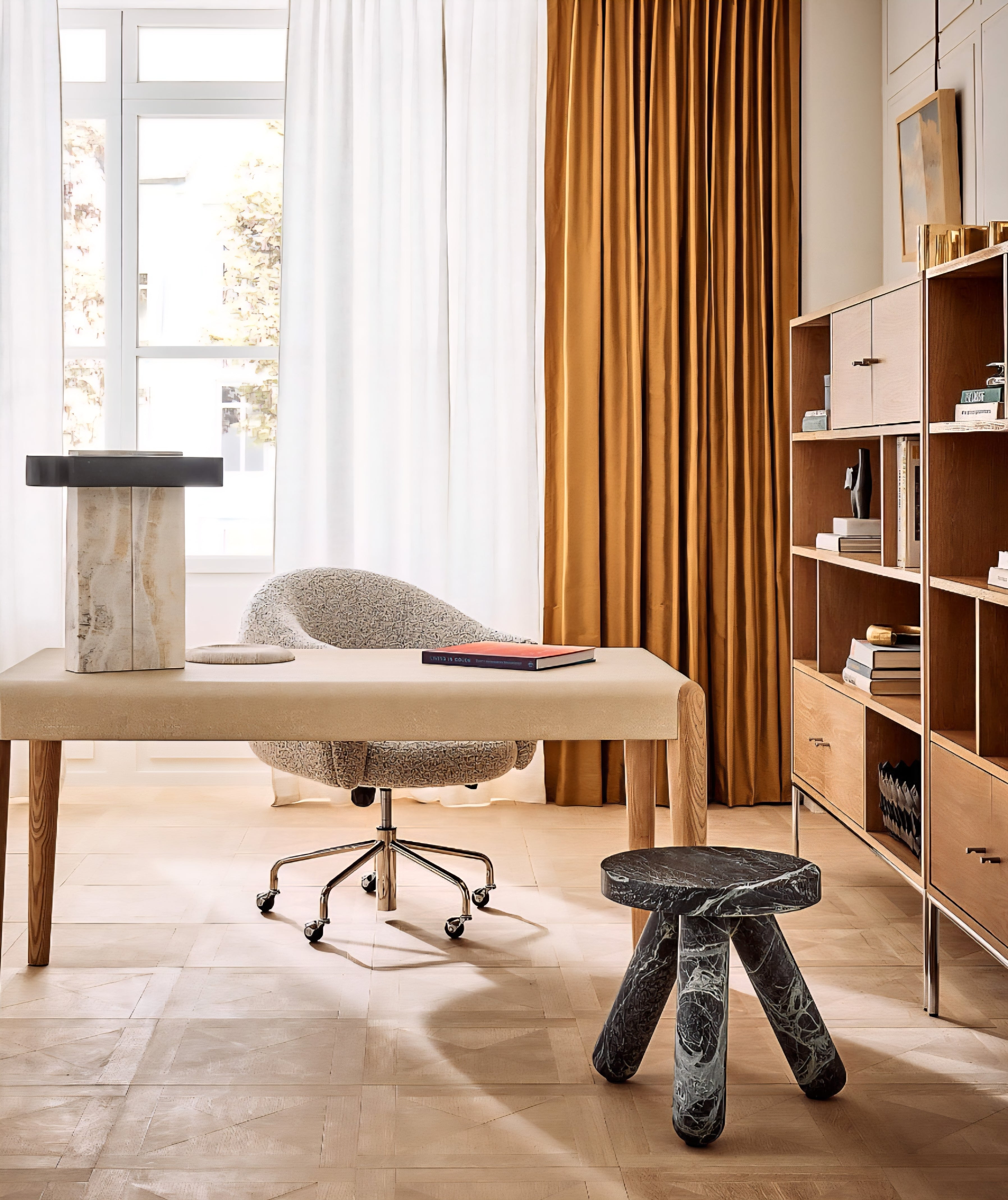 THE ONE × Jaxx — Round Marble Side Table