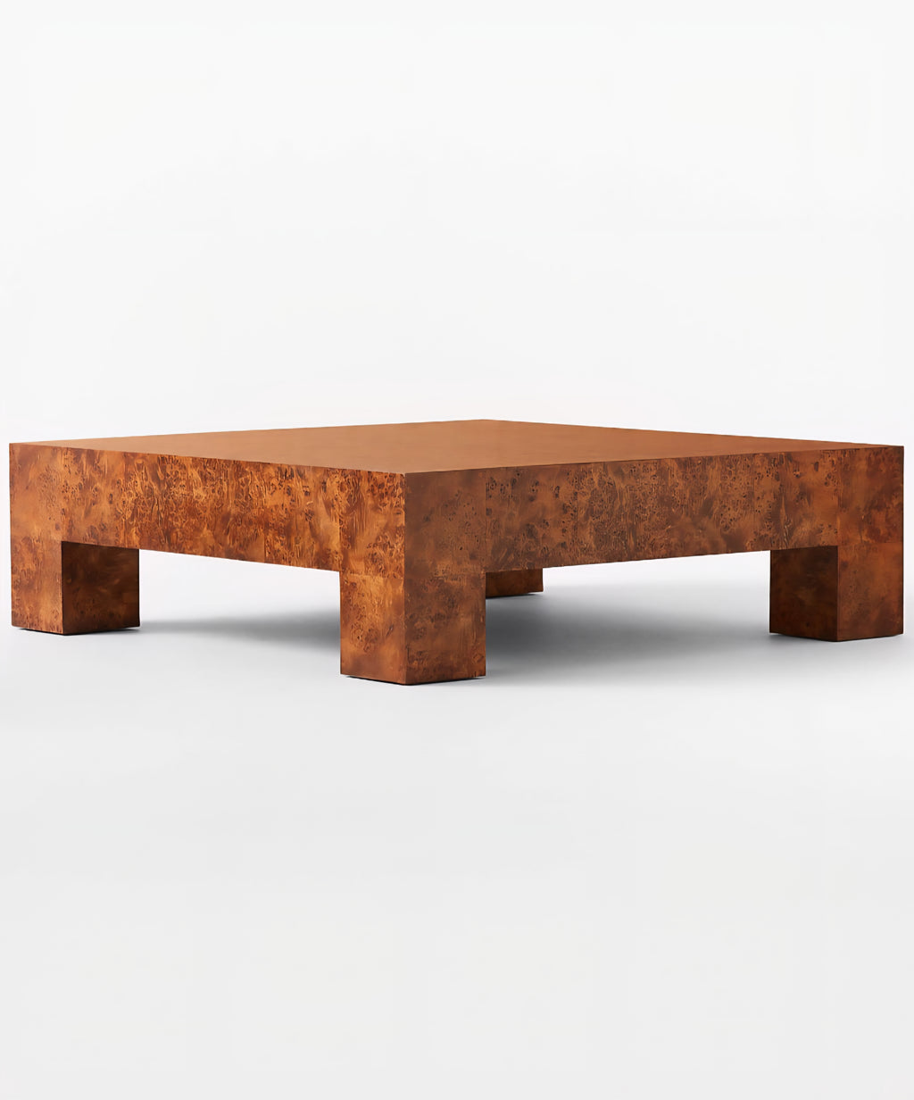 THE ONE × Scatola — Brown Burl Wood Coffee Table
