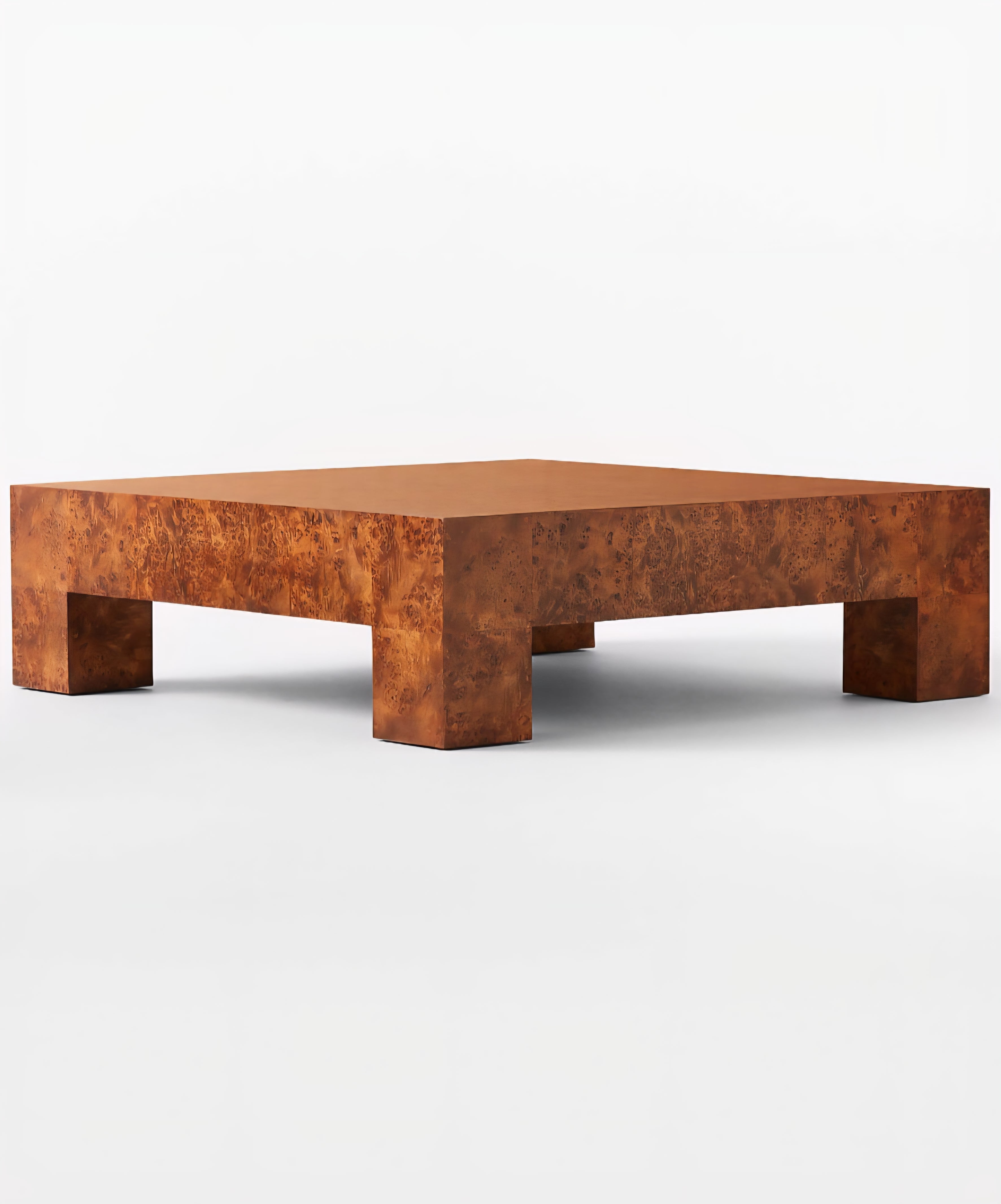 THE ONE × Scatola — Brown Burl Wood Coffee Table