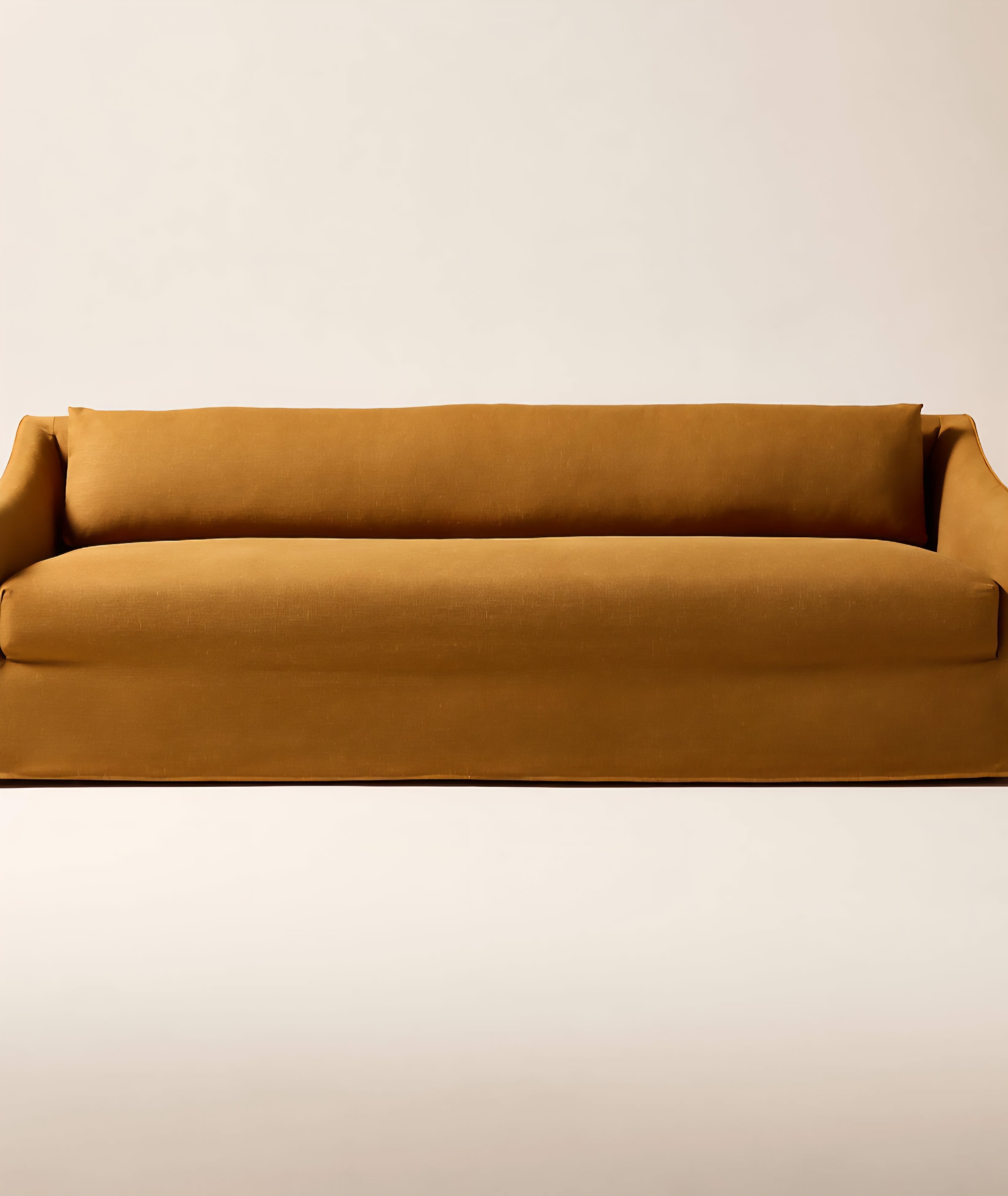 THE ONE × Bristol — Cognac Slipcovered Performance Linen Sofa