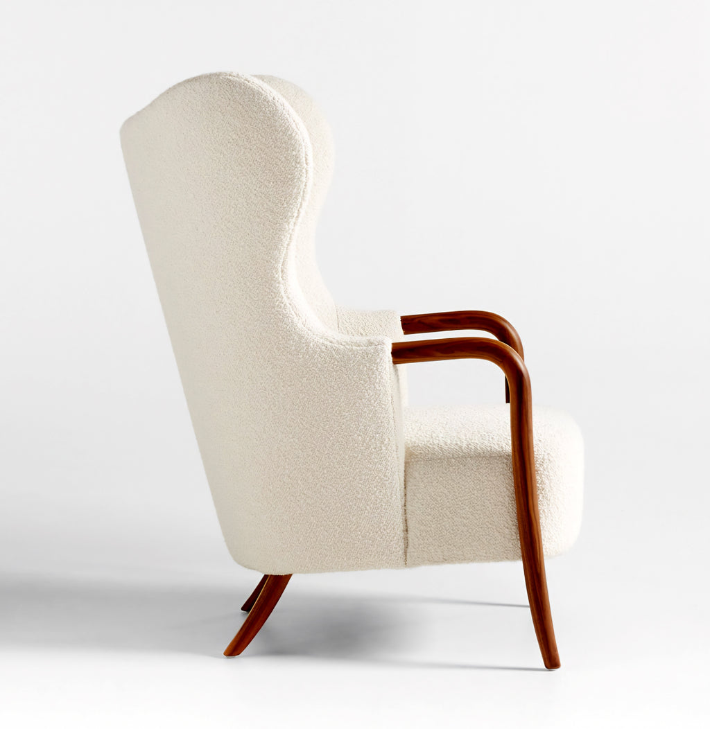 THE ONE × Laso — Ivory Bouclé Accent Chair