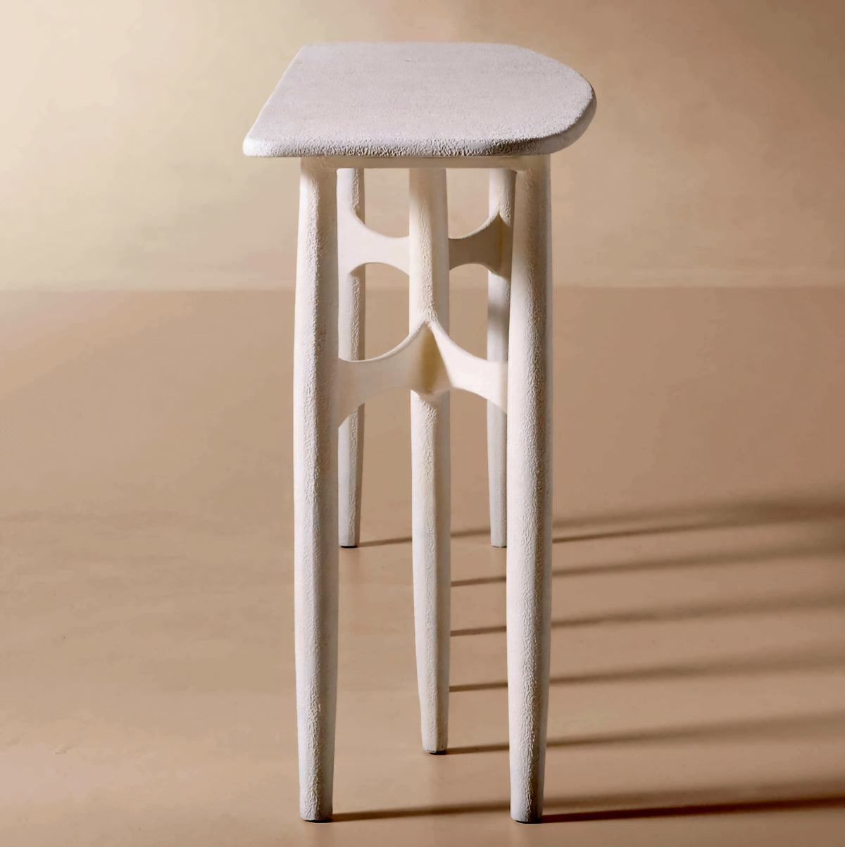 THE ONE × Bixby — White Cast Aluminum Console Table