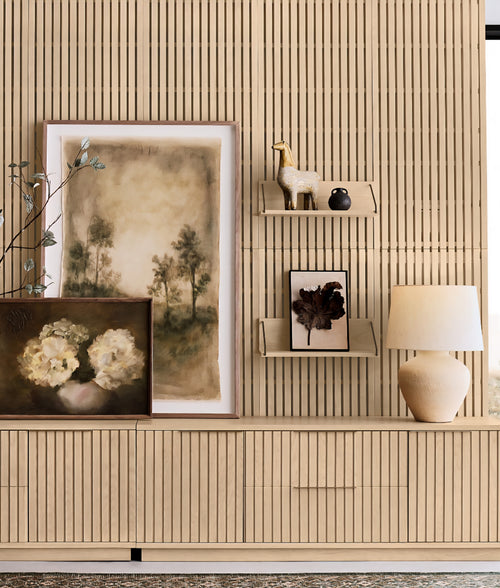 THE ONE × Batten-White Oak Storage Media Console (72")