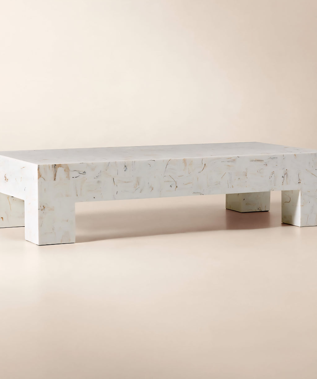 THE ONE × Scatola — Brown Burl Wood Coffee Table