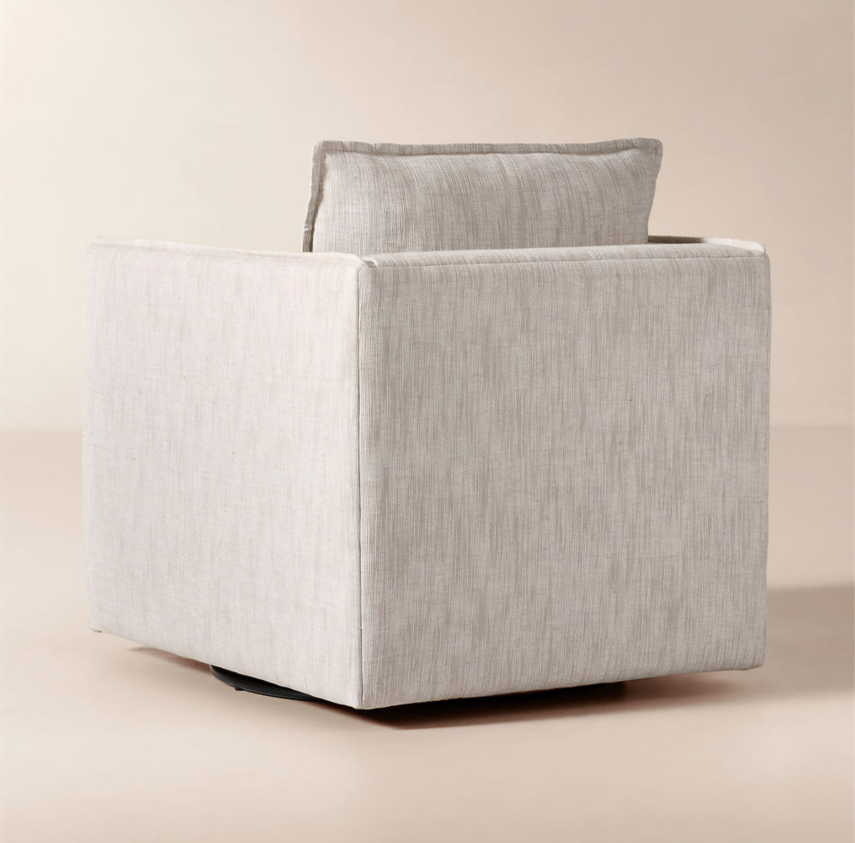 THE ONE × Corroy — Natural Linen Swivel Chair