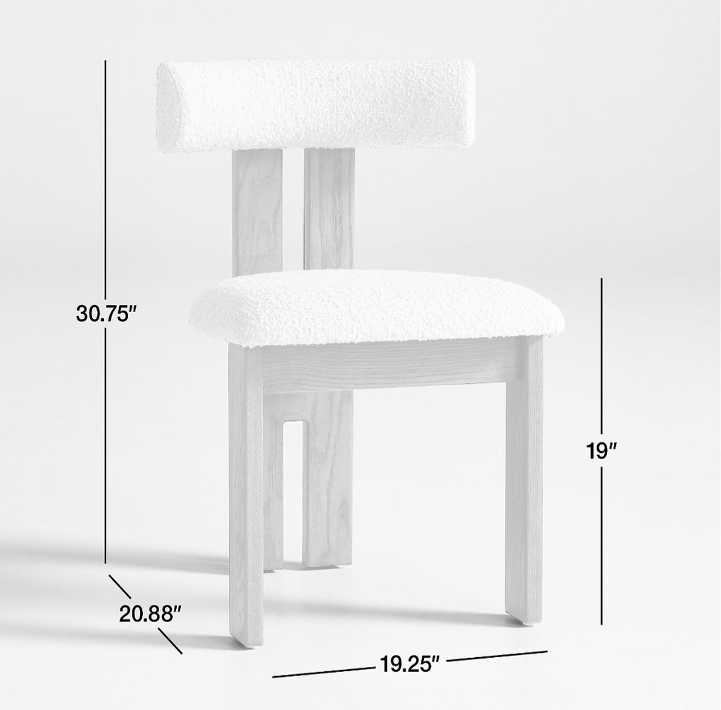 THE ONE × Ceremonie — Chaise de salle à manger en bouclé