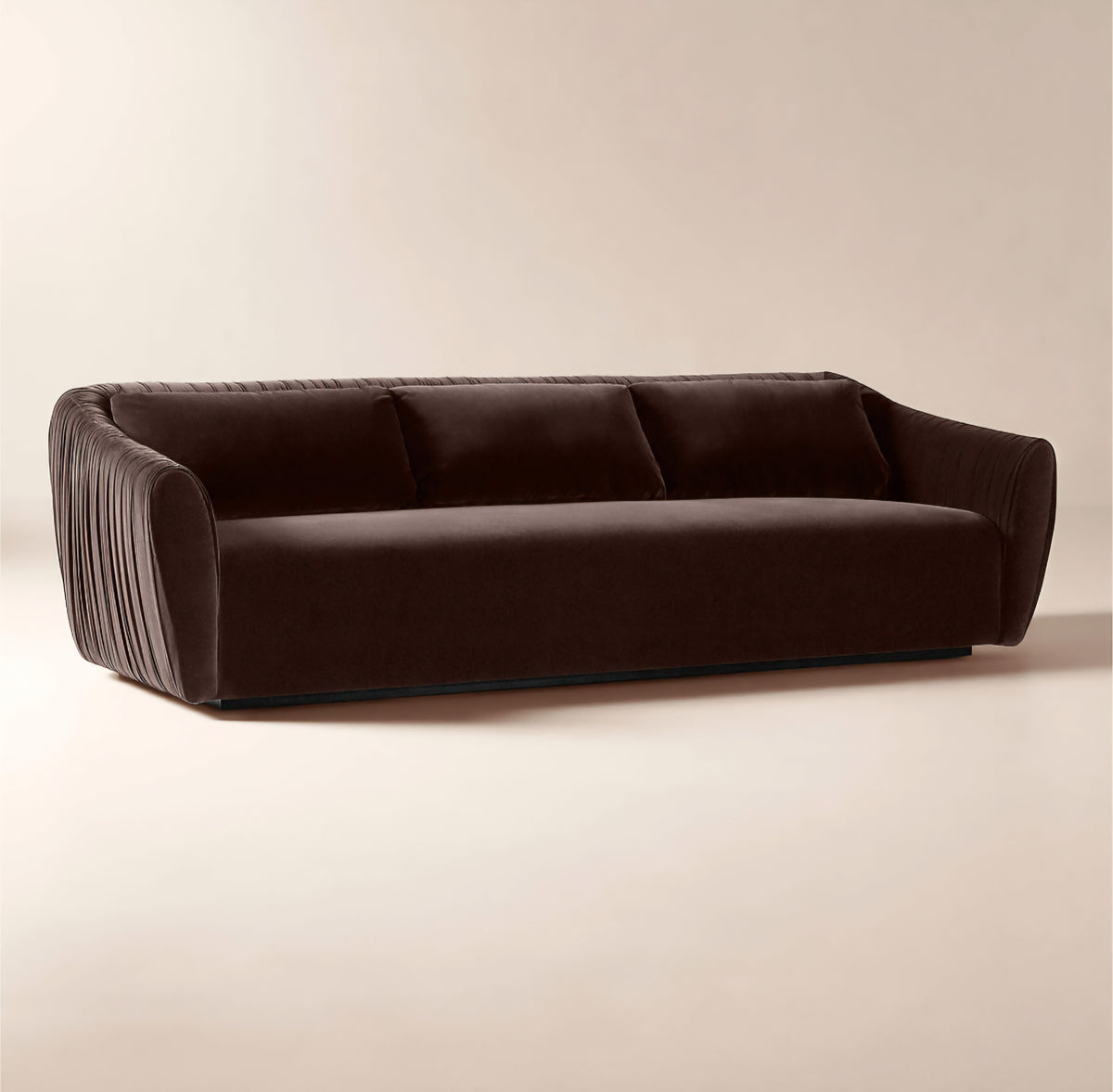 THE ONE × Ruched Velvet Sofa