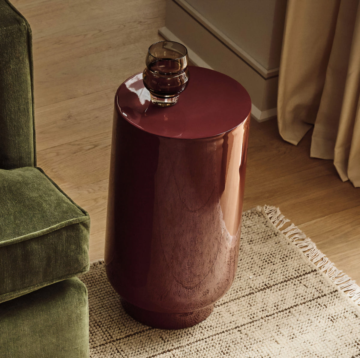 THE ONE × Hawk — Carved Oak Side Table